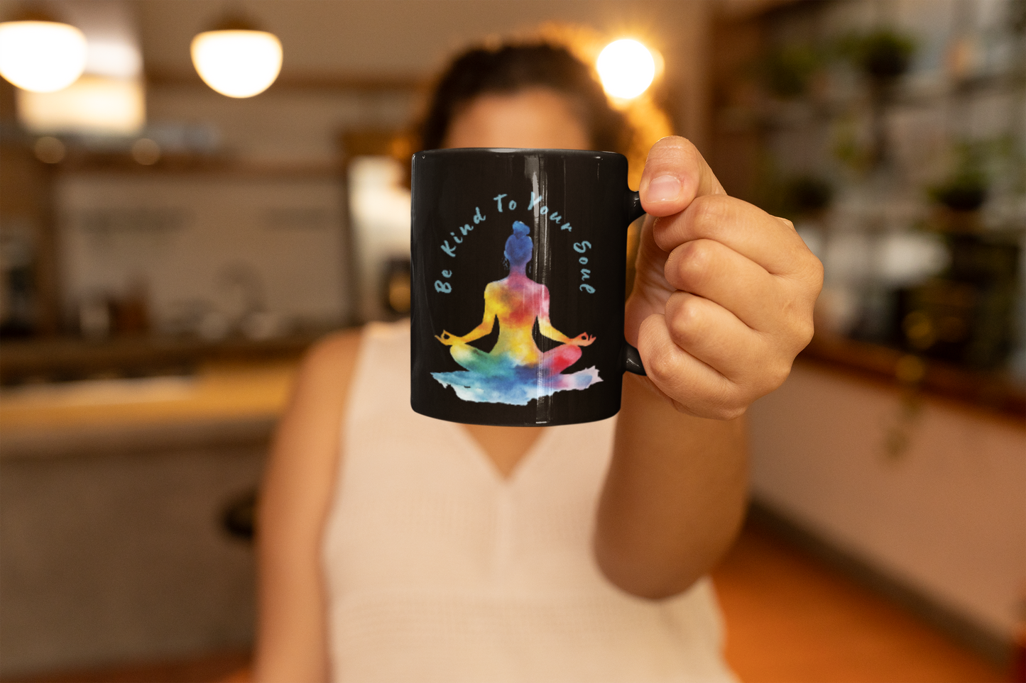 "Be Kind to Your Soul" Mindful Spirit Coffee Mug I Yoga Inspirational Gift I Self-Care Mug I Meditation Coffee Cup