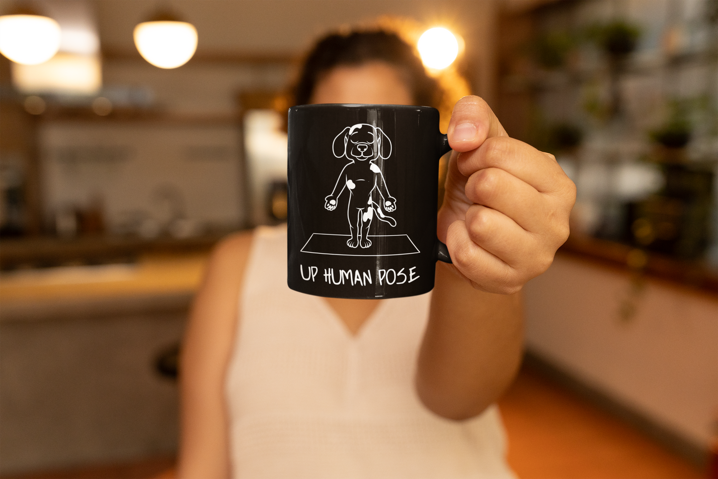 Up Human Pose - Funny Dog Yoga Mug I Unique Coffee Cup for Dog Lovers I Gift for Pet Owners I Cute Yoga Mug I Home Office Decor I Animal Enthusiast Gift