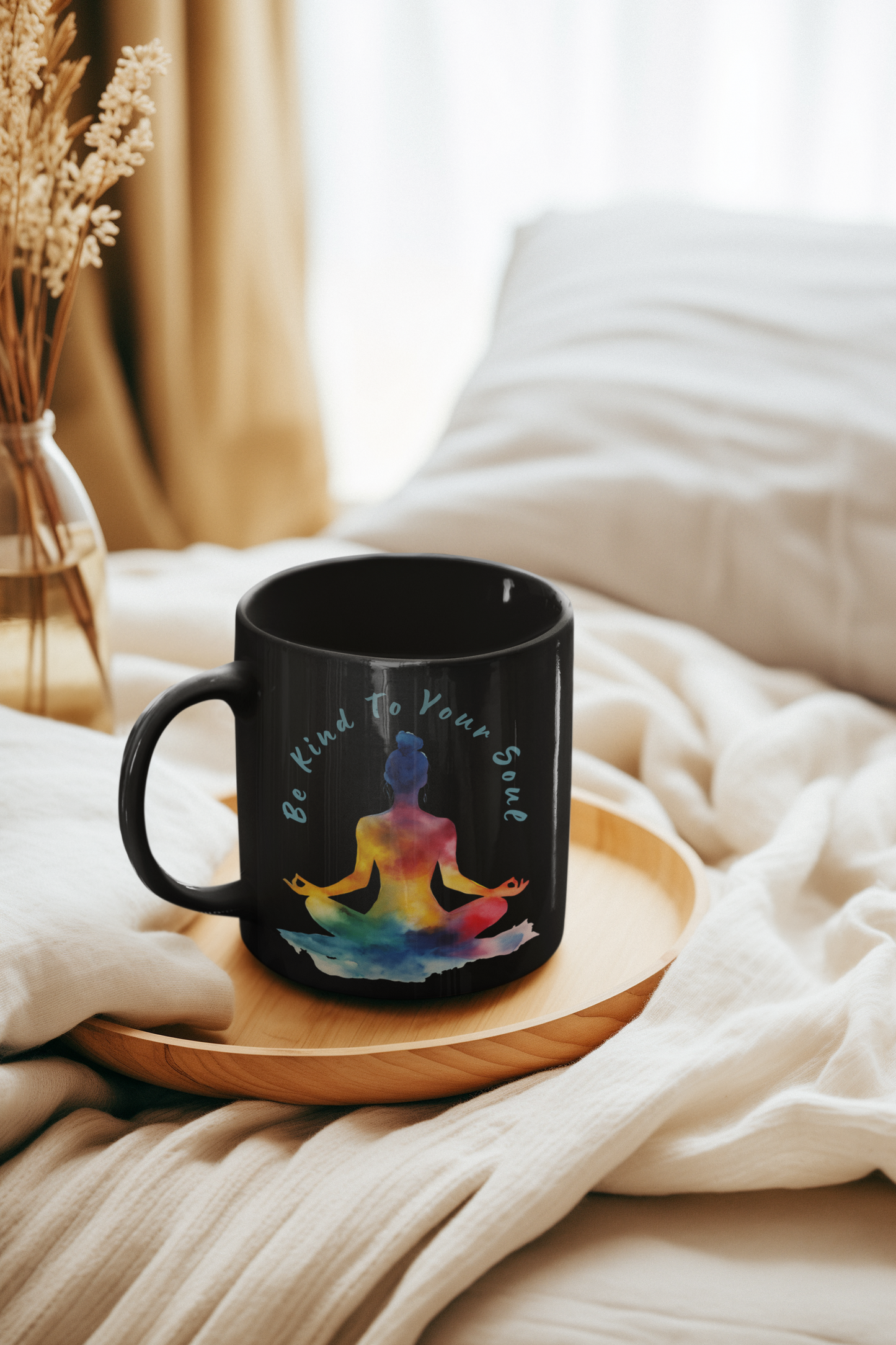 "Be Kind to Your Soul" Mindful Spirit Coffee Mug I Yoga Inspirational Gift I Self-Care Mug I Meditation Coffee Cup