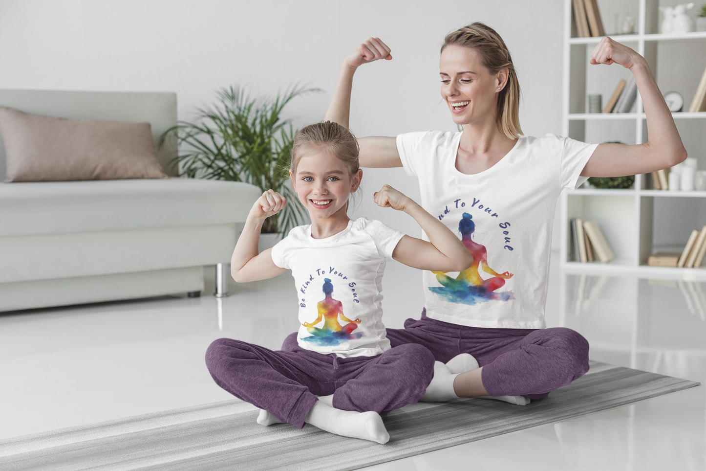 "Be Kind To Your Soul" Youthful Tee - Kids Yoga T-Shirt I Mindfulness & Inspirational Apparel I Gift for Young Yogis