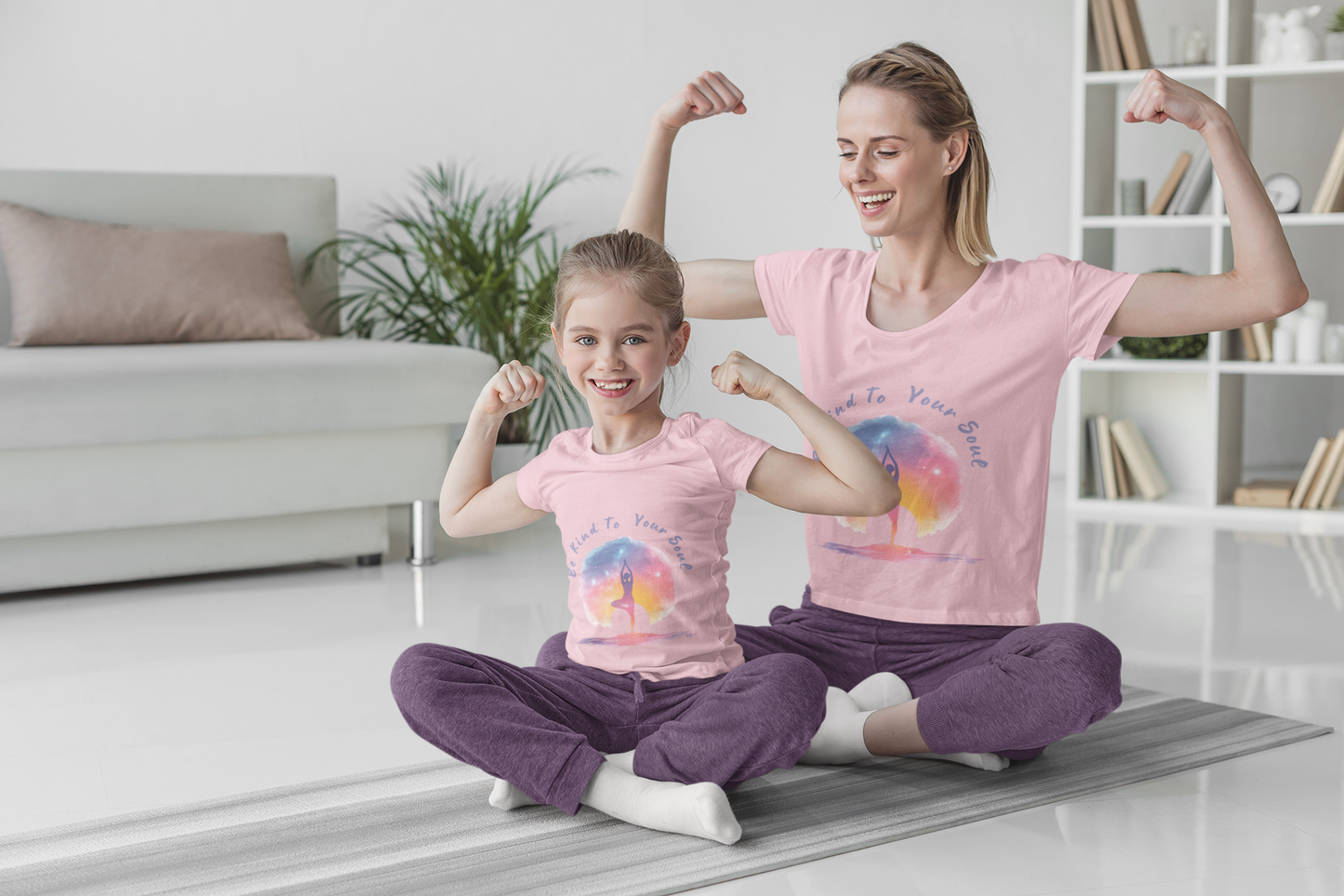 "Be Kind To Your Soul" Youthful Tee - Kids Yoga T-Shirt I Mindfulness & Inspirational Apparel I Gift for Young Yogis