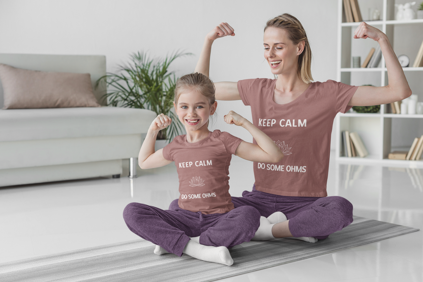 Keep Calm Do Some Ohms - Youth Meditation Tee I Yoga T-Shirt I Mindfulness Apparel I Gift for Kids I Relaxation & Inspirational Wear