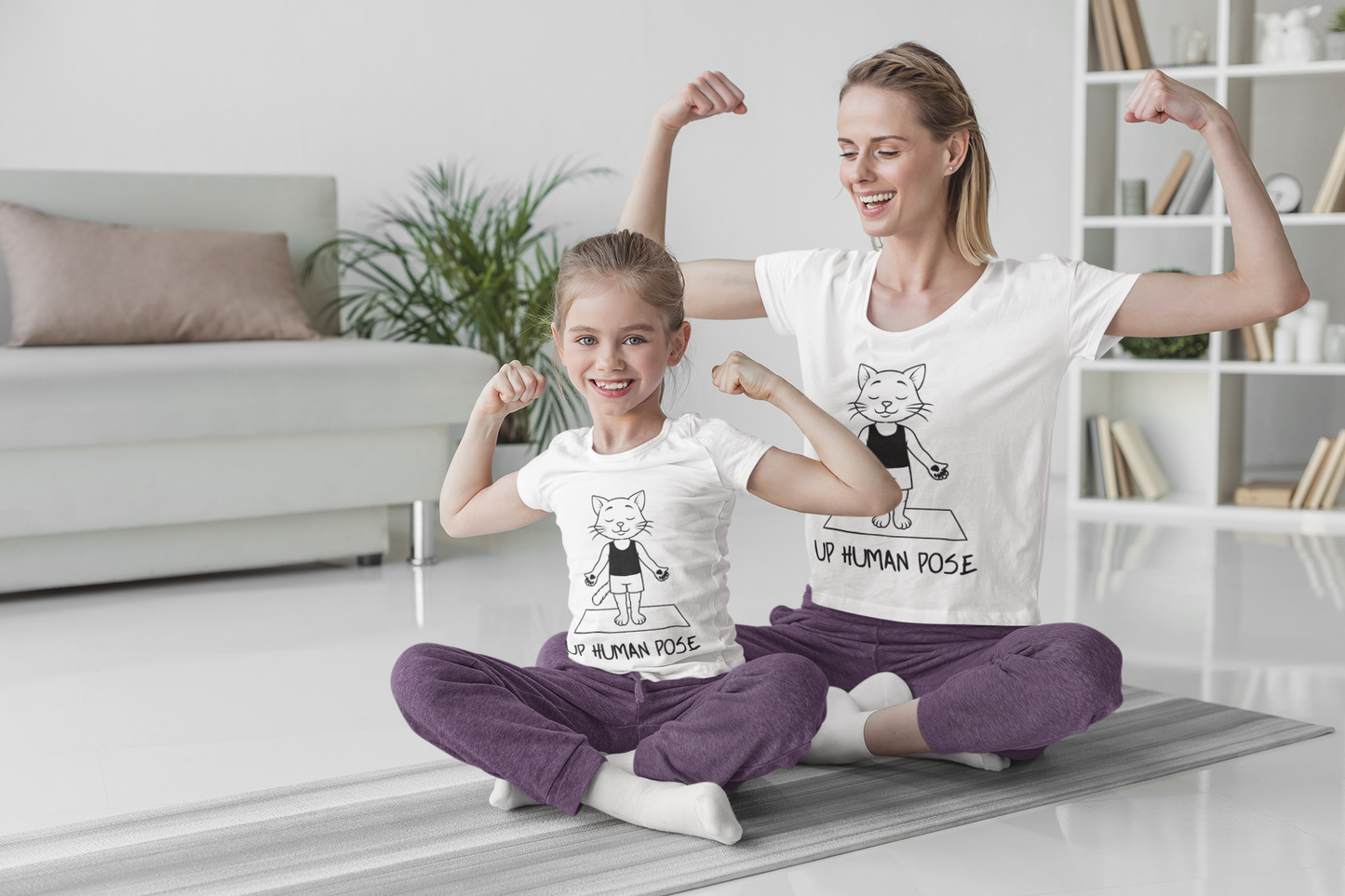 Up Human Pose - Unisex Cat Yoga Tee I Relaxation Gift I Yoga & Pet Lover T-Shirt I Quirky Animal Tee I Fun Gift for Cat Owners I Cute Tee for Zen Vibes
