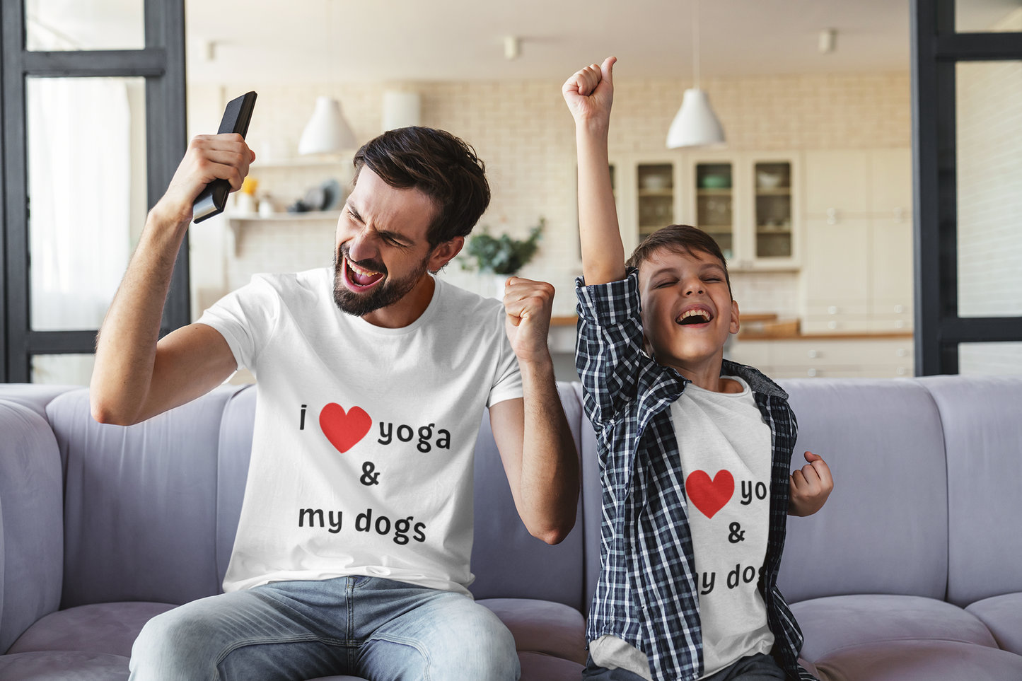 I Love Yoga & My Dogs Unisex Jersey Tee - Perfect Gift for Yoga Enthusiasts and Dog Lovers