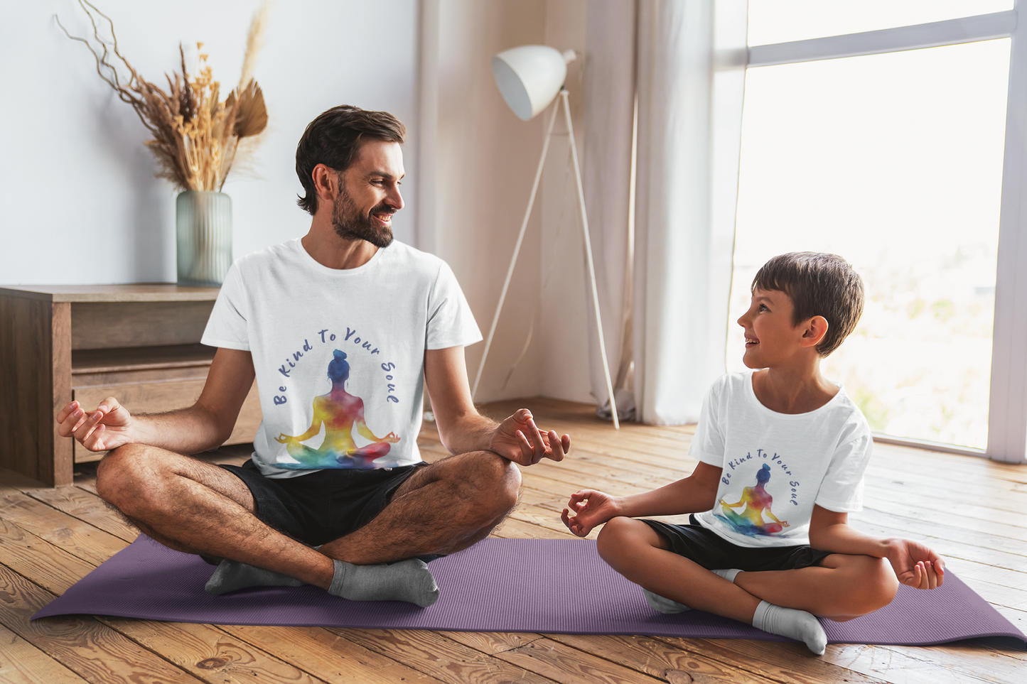 "Be Kind To Your Soul" Meditation Inspired Tee I Spiritual Yoga T- Shirt I Relaxation Mindfulness Apparel I Self-Care Clothing