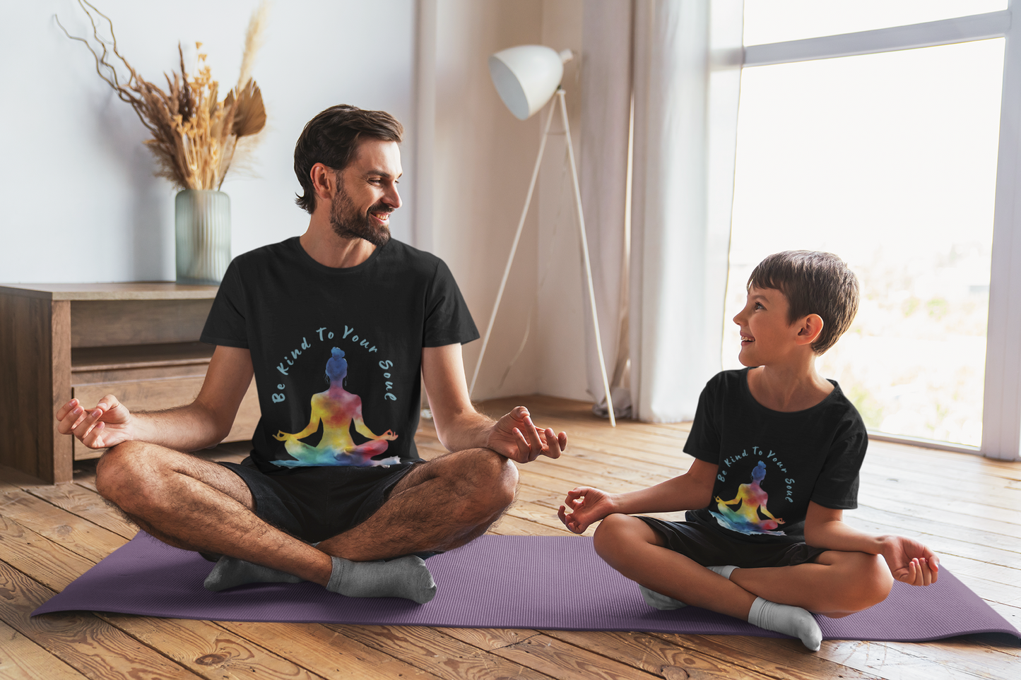 "Be Kind To Your Soul" Youthful Tee - Kids Yoga T-Shirt I Mindfulness & Inspirational Apparel I Gift for Young Yogis