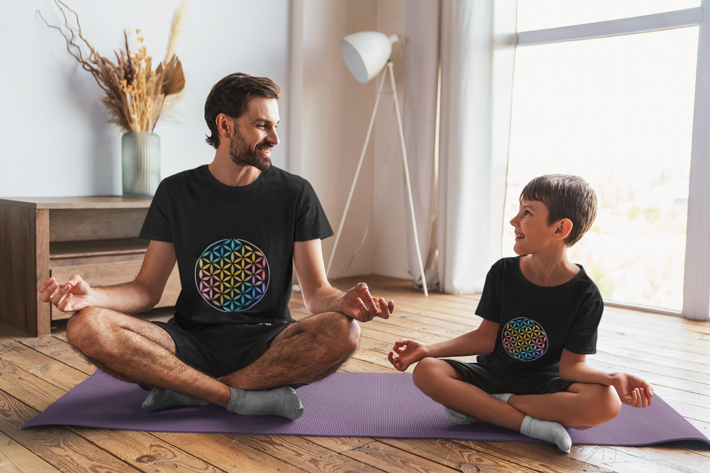 Flower of Life Tee I Spiritual & Yoga T-Shirt I Boho Graphic T-Shirt I Gift for Mindfulness I Self-Care Meditation Apparel