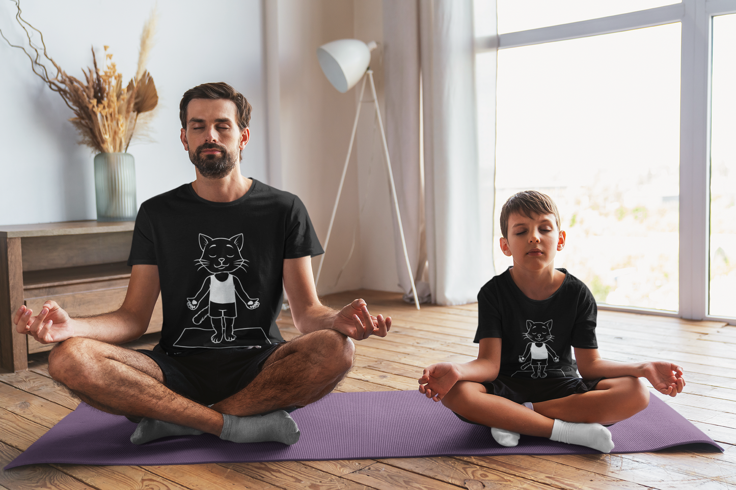 Up Human Pose - Unisex Cat Yoga Tee I Relaxation Gift I Yoga & Pet Lover T-Shirt I Quirky Animal Tee I Fun Gift for Cat Owners I Cute Tee for Zen Vibes
