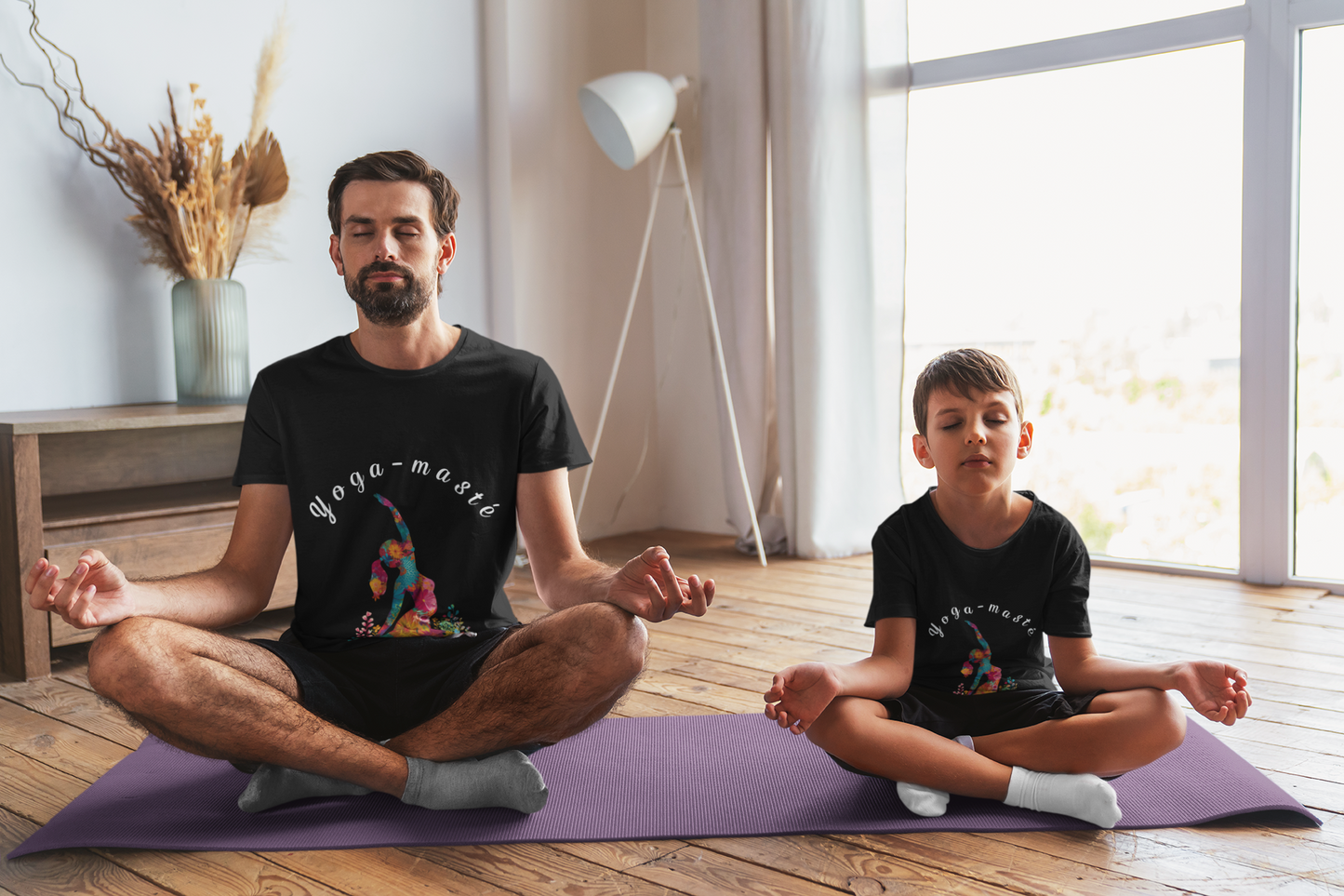 Yoga-Masté Unisex Tee I Vibrant Yoga T-Shirt I Perfect for Classes and Retreats I Gift for Yogis I Self-Care Meditation Apparel