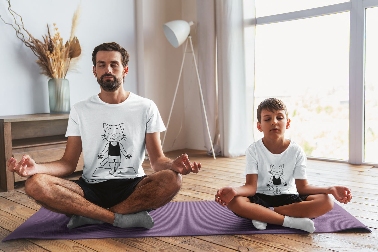 Up Human Pose - Unisex Cat Yoga Tee I Relaxation Gift I Yoga & Pet Lover T-Shirt I Quirky Animal Tee I Fun Gift for Cat Owners I Cute Tee for Zen Vibes