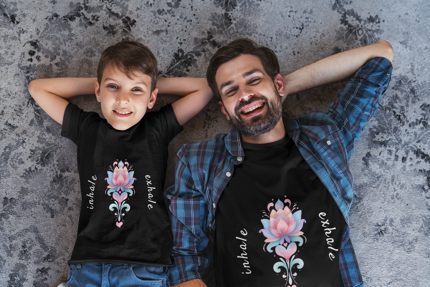 Lotus Flower Inhale Exhale Unisex Yoga Tee | Inspirational T-Shirt I Yoga Mindfulness Apparel I Meditation T-Shirt