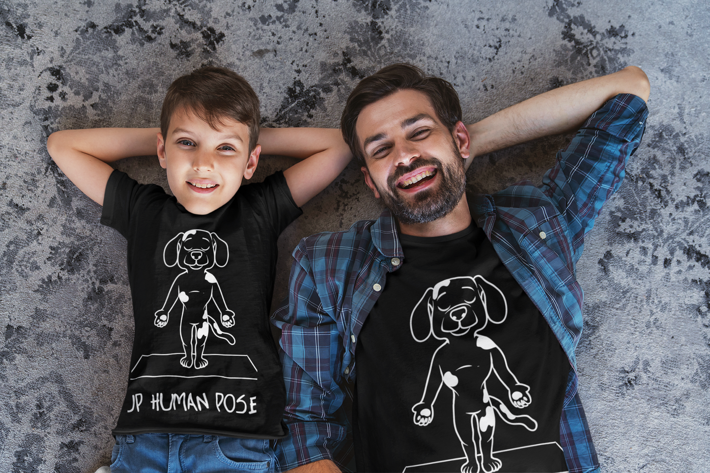 Cute Up Human Pose Design - Youth Yoga Dog Tee I Kids Yoga T-Shirt I Gift for Pet Lovers I Fun Animal Tee I Kids Activewear