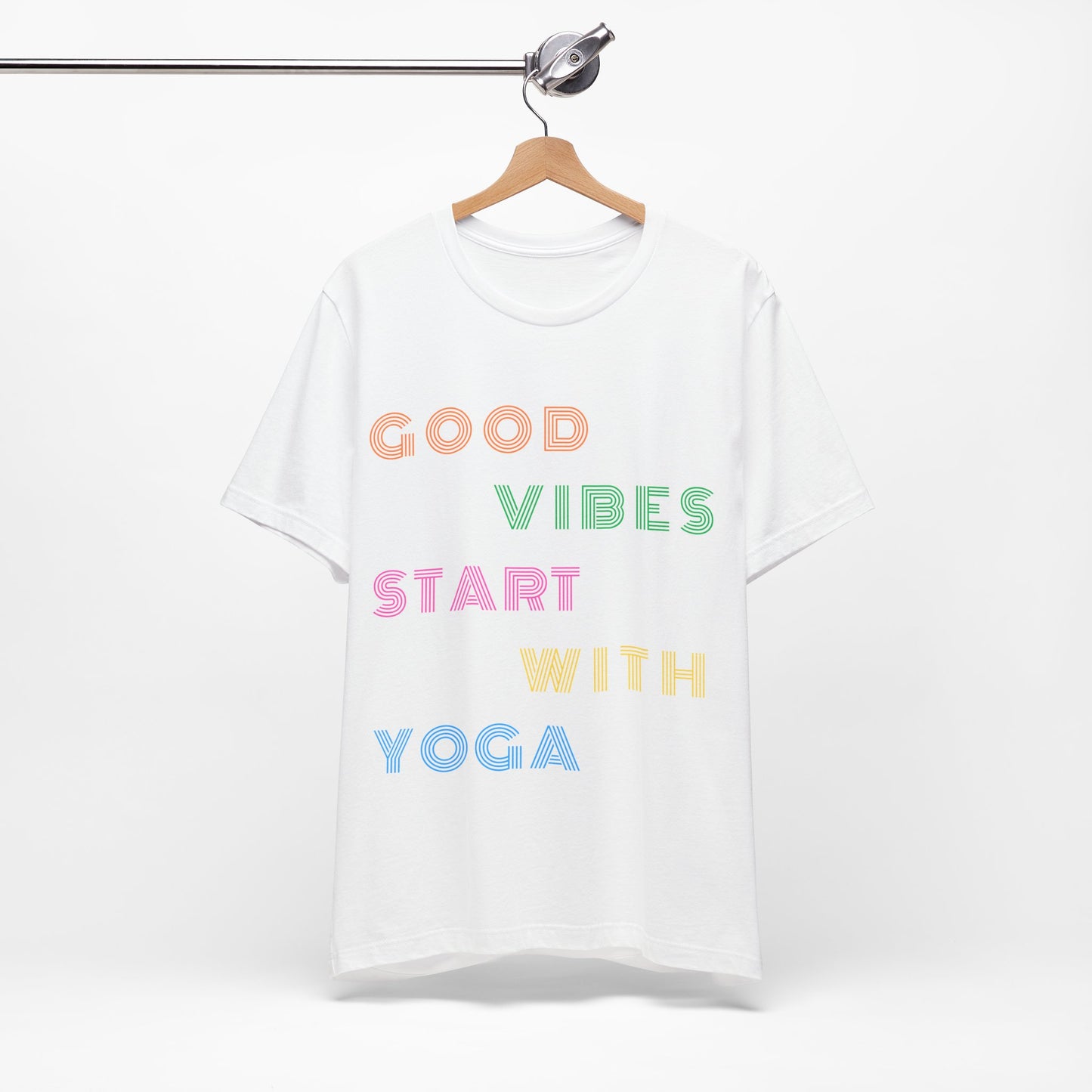Good Vibes Start With Yoga Tee I Unisex Yoga T-Shirt I Wellness Gift for Yogis I Positive Vibes T-Shirt