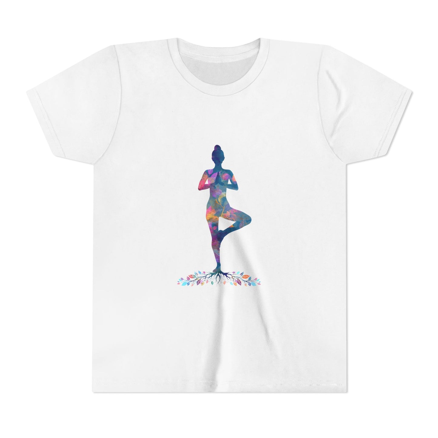 Tree Pose Youth Yoga Tee I Colorful Graphic Tee for Kids I Mindfulness T-Shirt I Perfect for Birthdays and Yoga Lovers