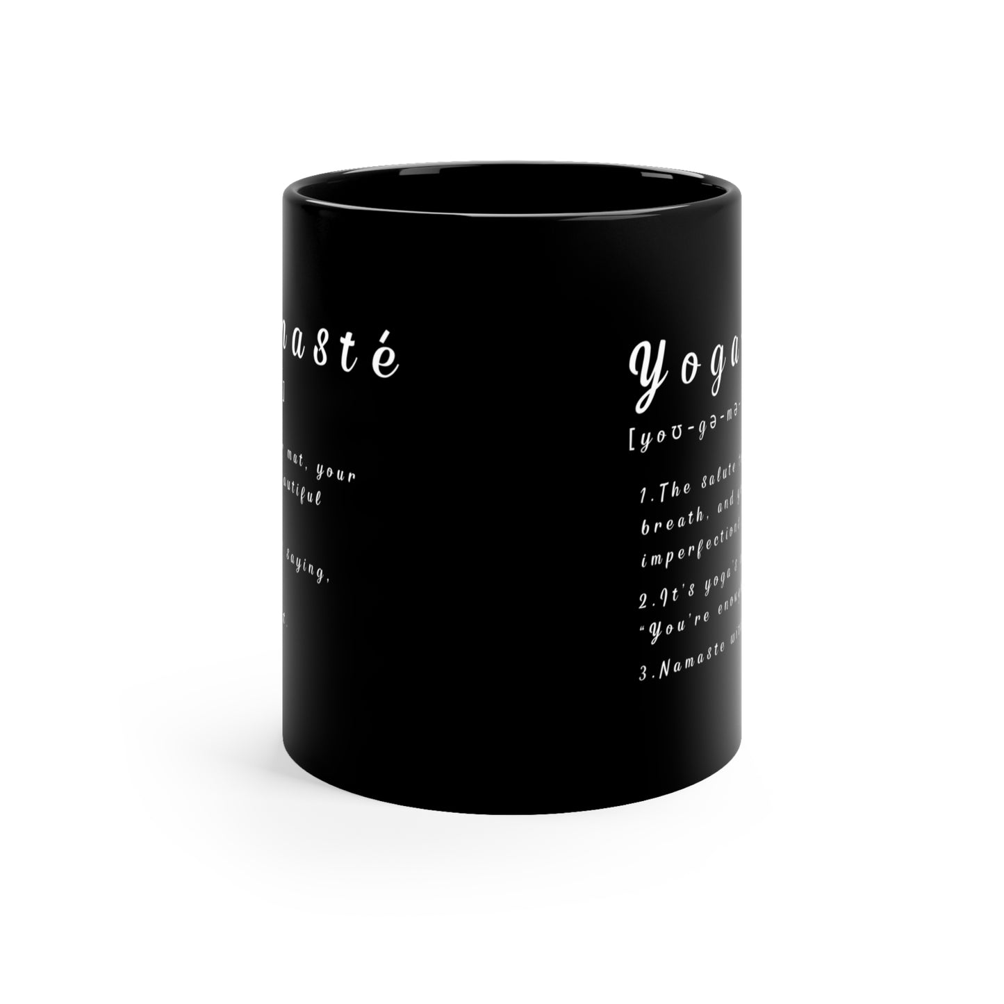 Yoga-Maste Black Coffee Mug I 11oz Inspirational Gift I Relaxation I Meditation I Yoga Lover I Mindfulness I Gift for Her I Self-Care