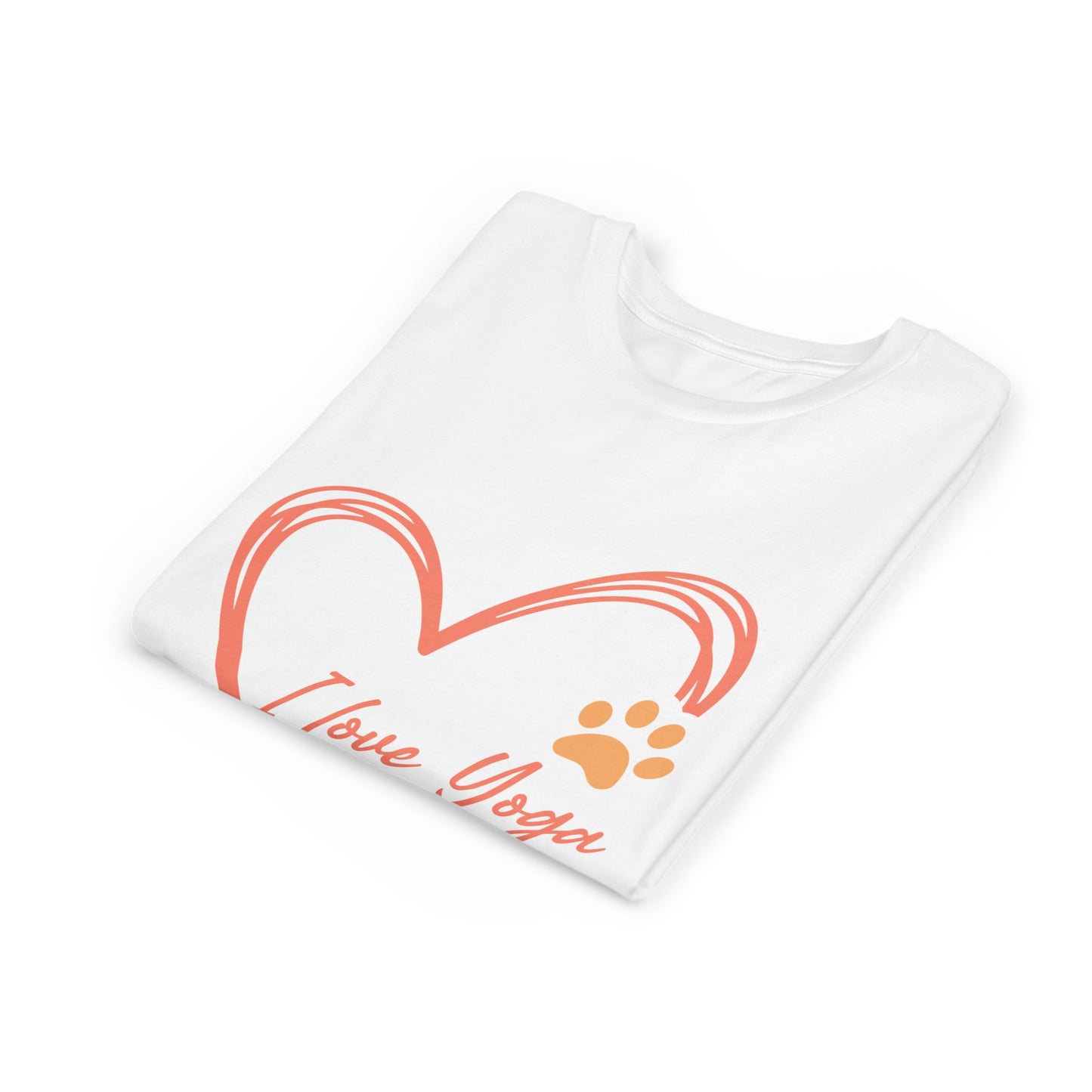 Kids Yoga T-Shirt — "I Love Yoga & My Dogs" Heart Paw Shirt I Girls Yoga Shirt I Boys Yoga Shirt I Cute Yoga Tee I Meditation Gift For Kids