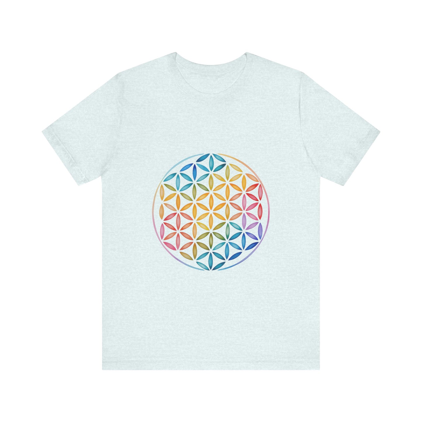 Flower of Life Tee I Spiritual & Yoga T-Shirt I Boho Graphic T-Shirt I Gift for Mindfulness I Self-Care Meditation Apparel