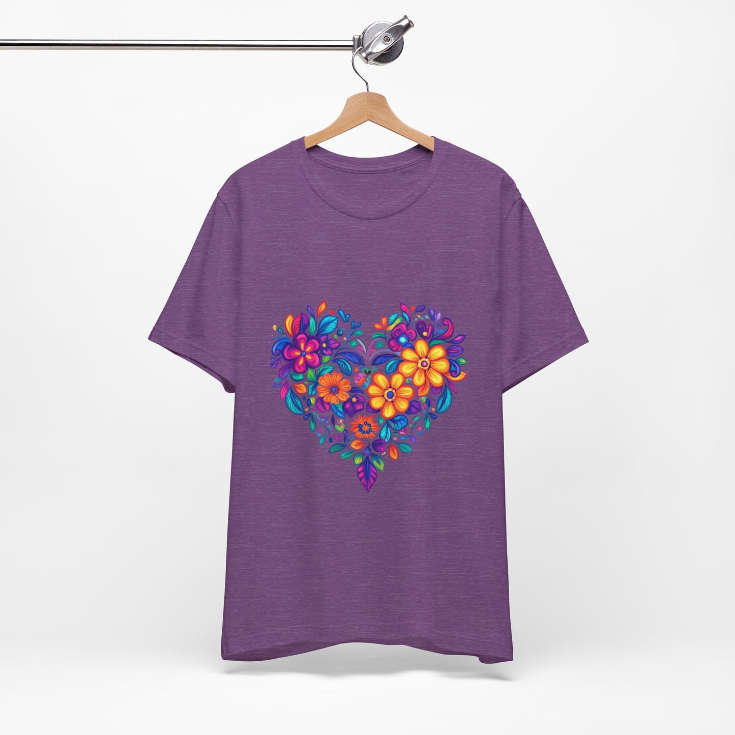 Floral Heart Mandala - Unisex Yoga Tee I Mindfulness T-Shirt for Yogis I Self-Care Meditation Apparel