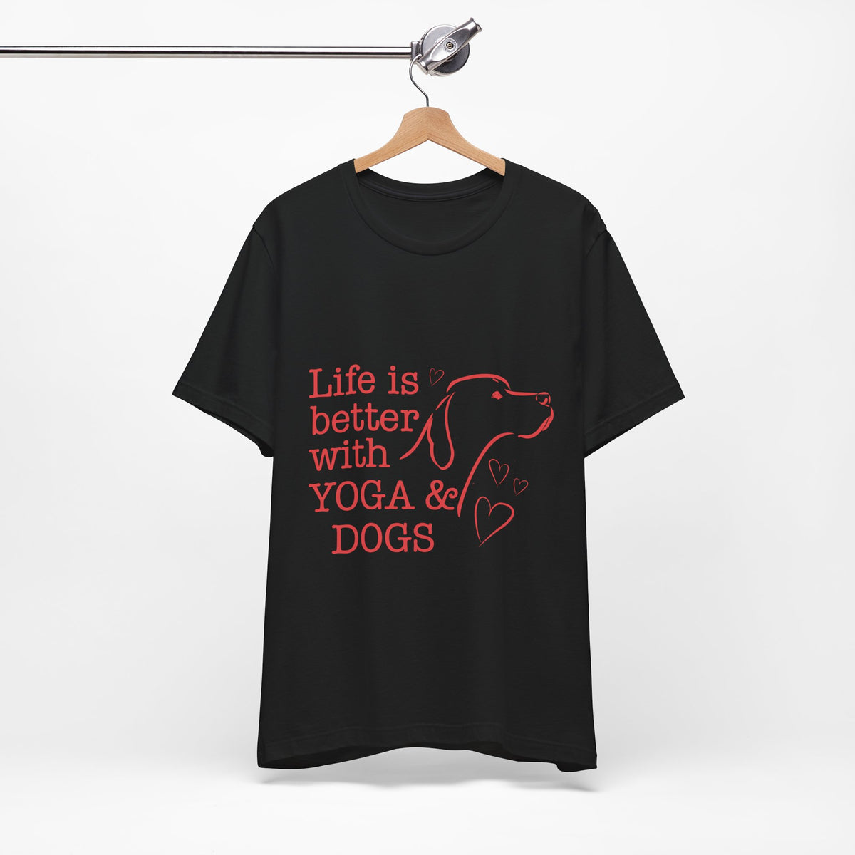Life Is Better With Yoga & Dogs T‑Shirt I Dog Lovers Shirt I Meditation Gift I Cute Yoga Tee
