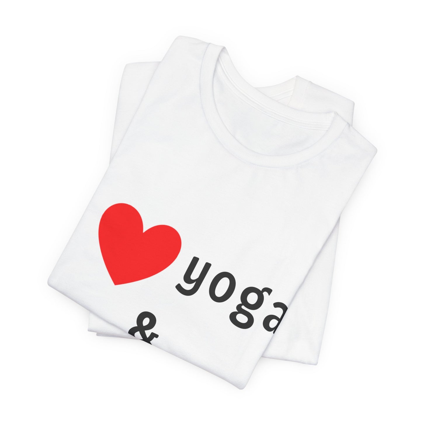I Love Yoga & My Cats Tee | Cat & Yoga Lovers T-Shirt I Yoga Unisex Tee Gift for Cat Moms & Yogis I Self-Care Meditation Apparel