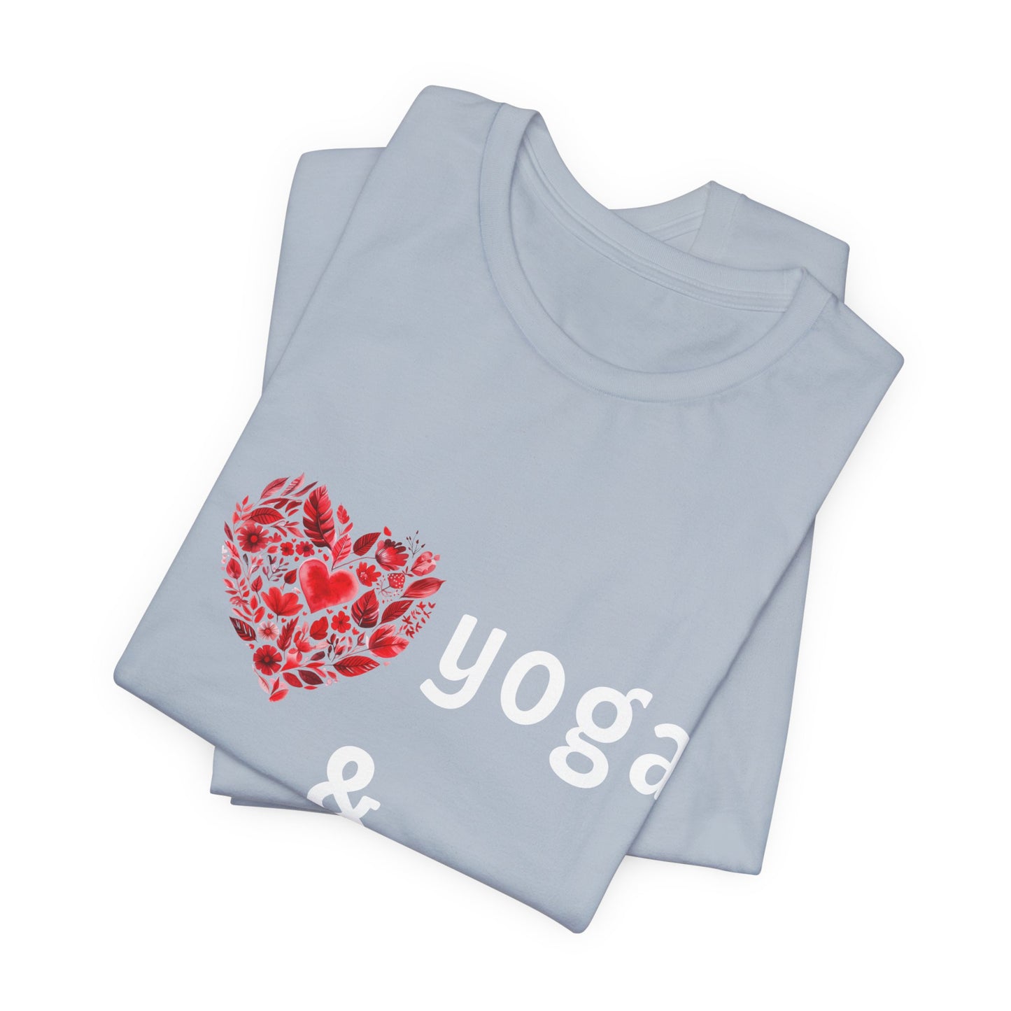 I Love Yoga & My Cats Tee | Cat & Yoga Lovers T-Shirt I Yoga Unisex Tee Gift for Cat Moms & Yogis I Self-Care Meditation Apparel