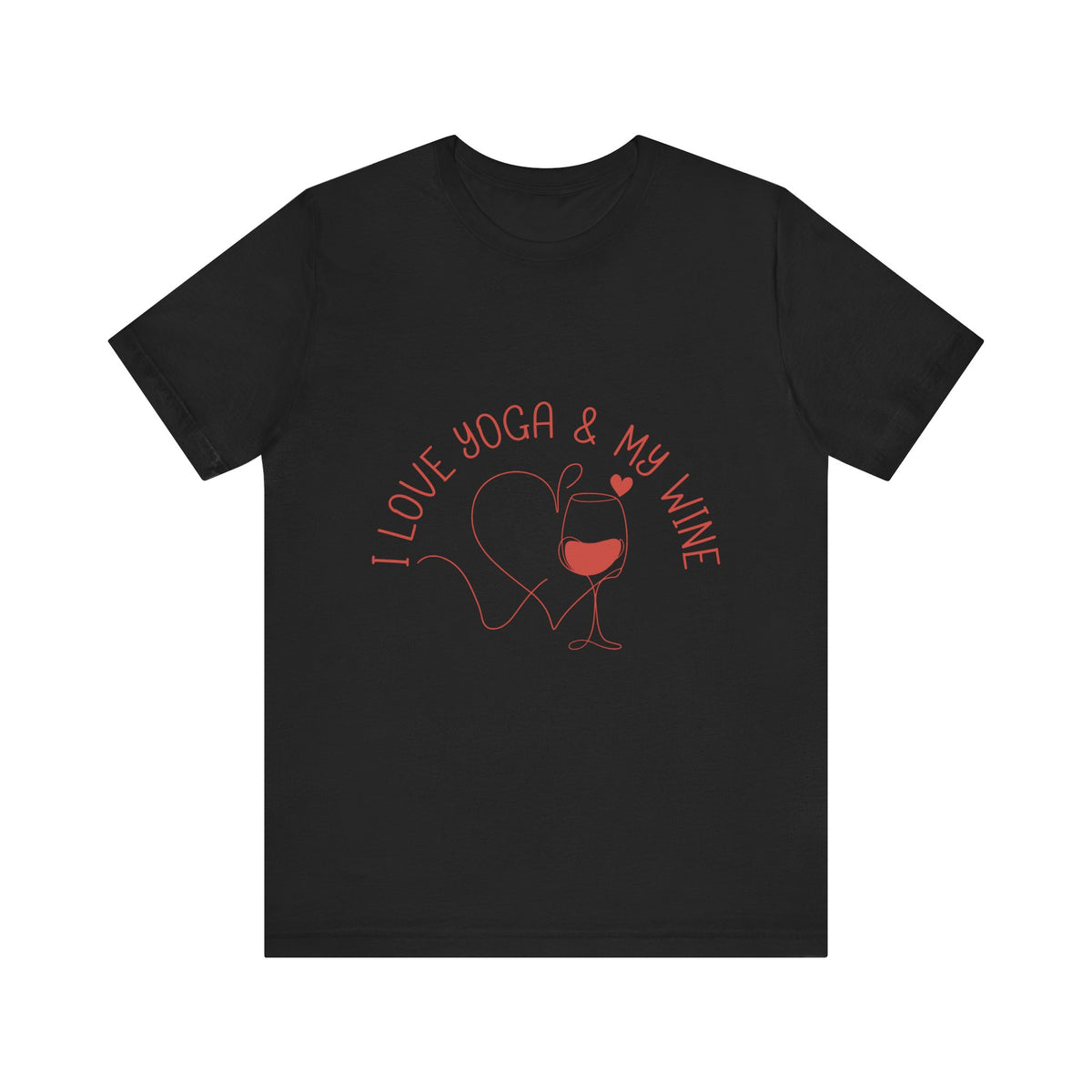 Yoga & Wine T-Shirt — "I Love Yoga & My Wine" Yoga Shirt I Funny Yoga Tee I Cute Meditation Gift I Wine Lover Shirt