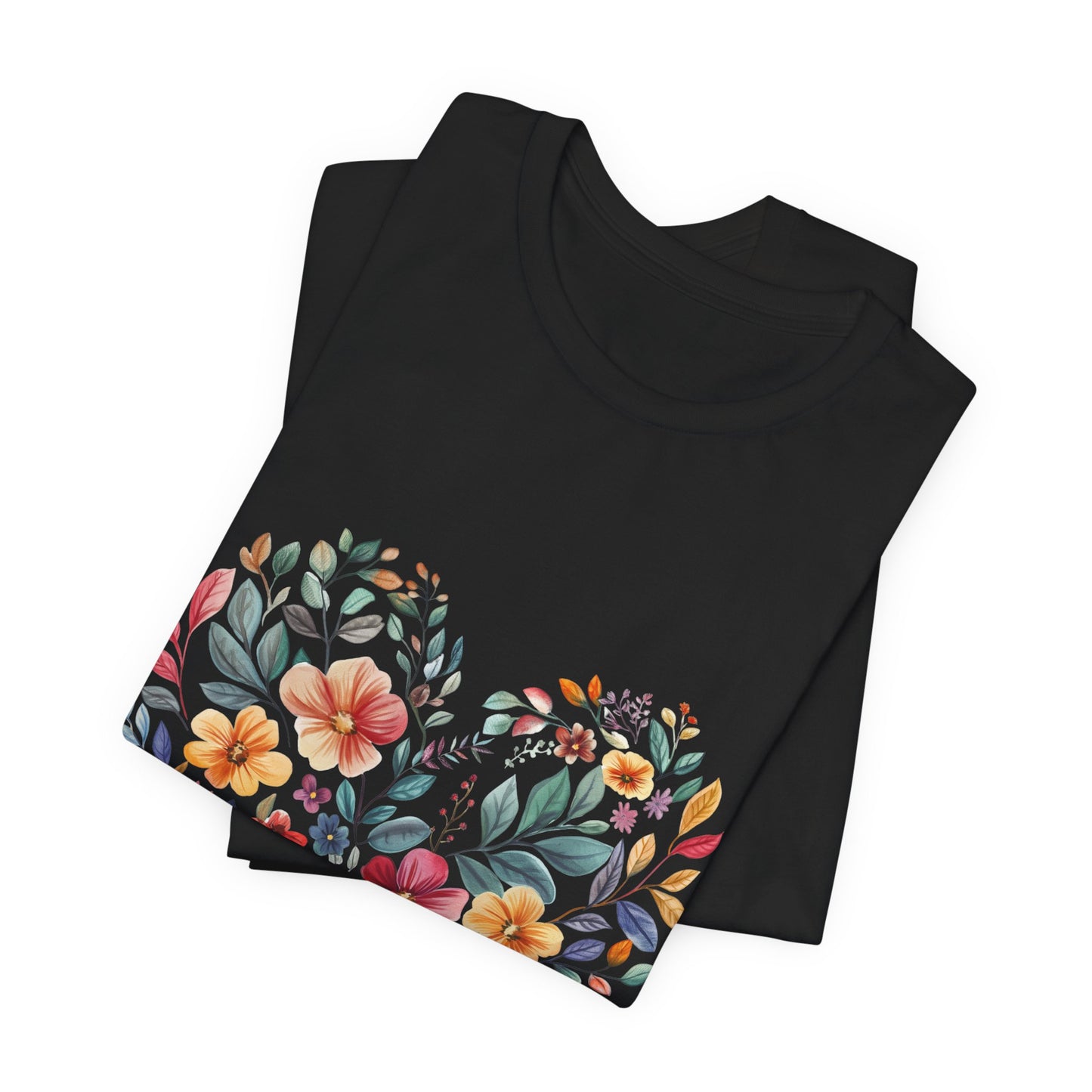 Floral Heart Mandala - Unisex Yoga Tee I Mindfulness T-Shirt for Yogis  I Meditation Gift I Self-Care Apparel