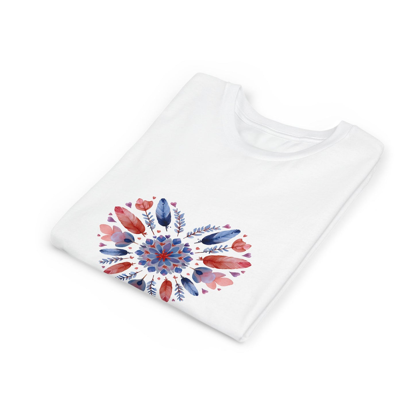 Heart Mandala Youth Tee for Yoga  - Summer T-Shirt I Kids Gift I Valentine's Day Apparel I Cute Graphic Tee I Fun Playwear