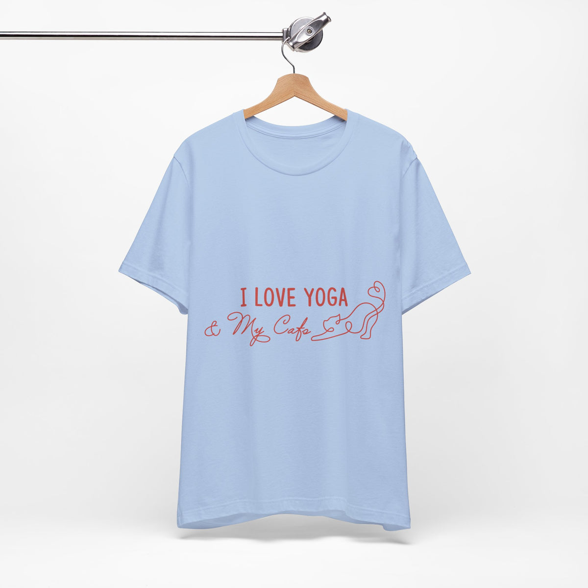 I Love Yoga & My Cats T-Shirt — Cute Yoga Shirt for Cat Lovers I Cat Mom Gift I Meditation Gift For Yogi