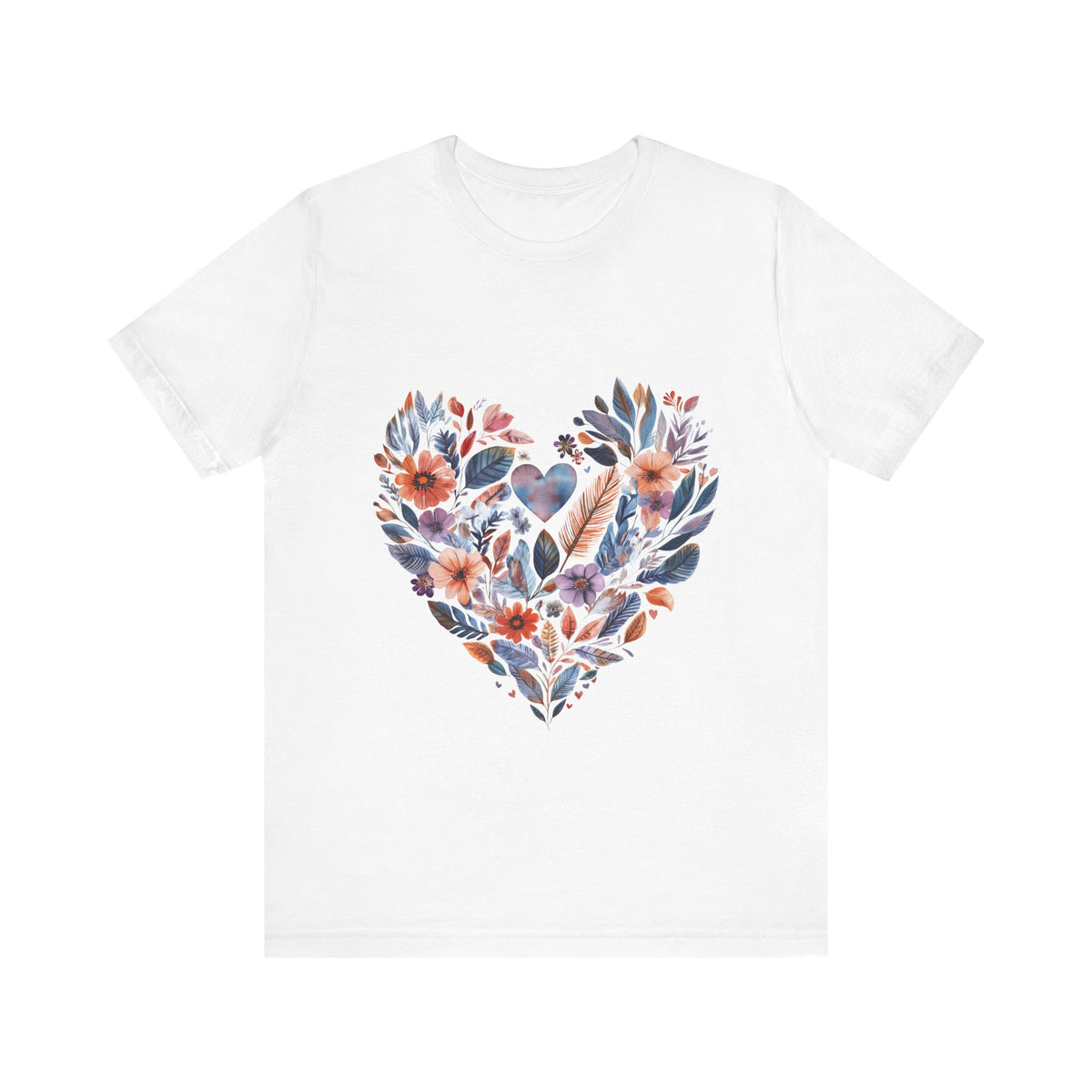 Floral Heart Yoga T-Shirt - Watercolor Mandala Shirt I Meditation Shirt I Namaste Tee For Yogi