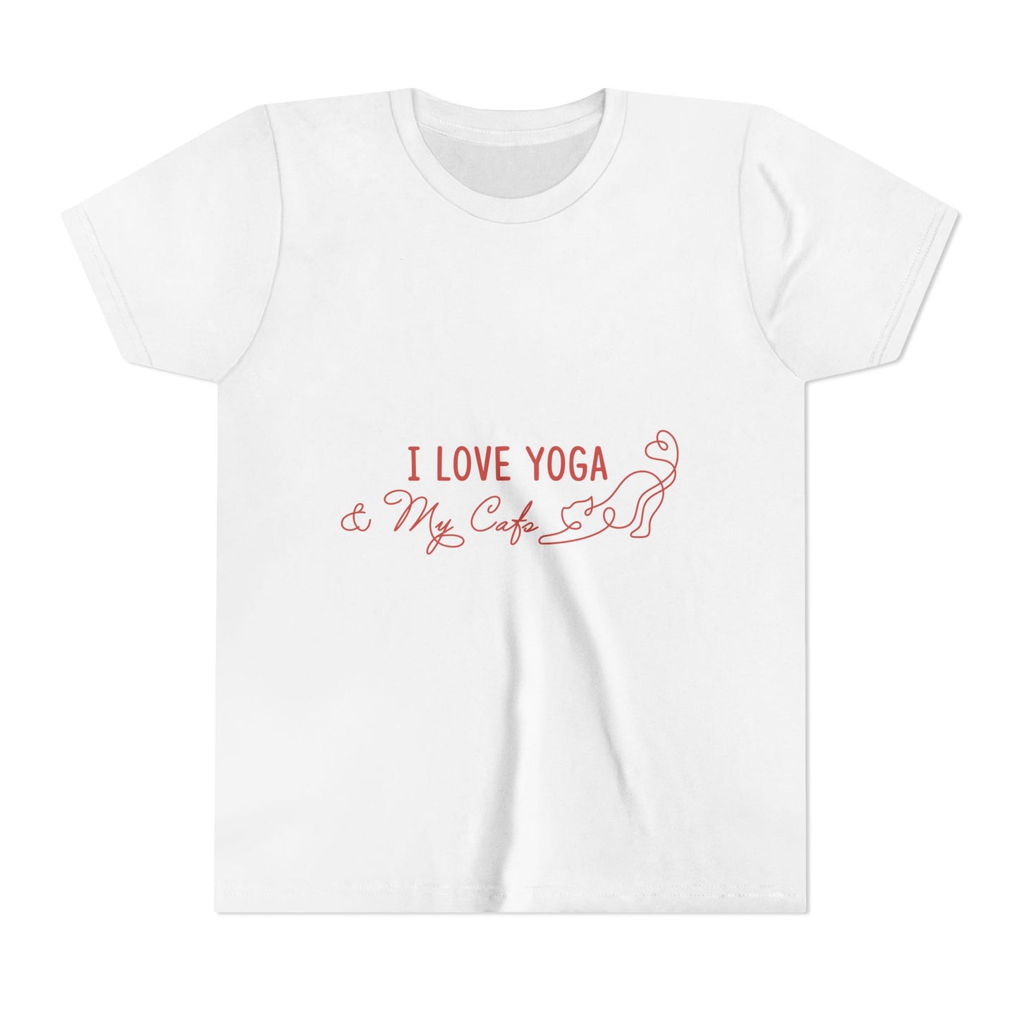 Kids Yoga Shirt "I Love Yoga & My Cats" - Girls Yoga Shirt I Boys Yoga Shirt I Meditation Gift For Kids