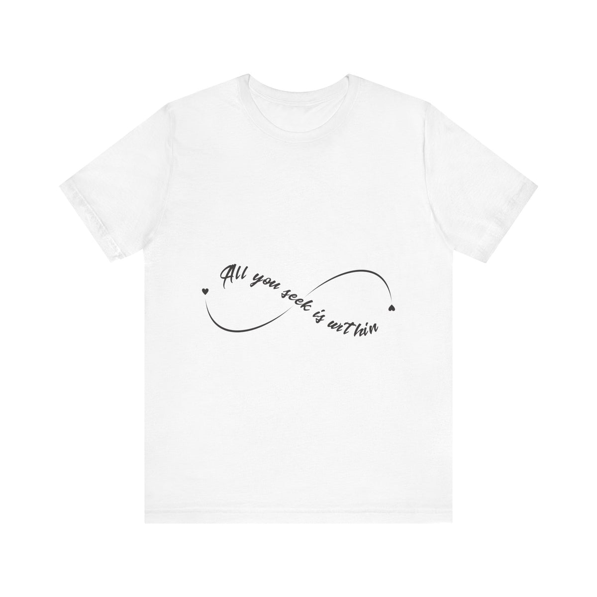 All You Seek Is Within Yoga T‑Shirt - Infinity Symbol Tee I Namaste Shirt I Meditation Gift For Yoga Lovers I Zen Vibes Tee