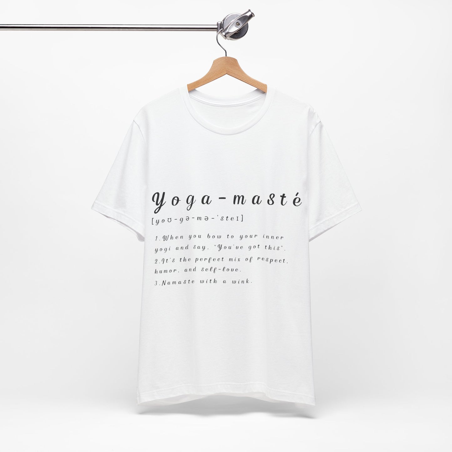 Yoga-masté - Unisex Tee | Inspiring Yoga T-Shirt I Gift for Yogis I Mindfulness & Wellness Gift I Self-Care Meditation Apparel