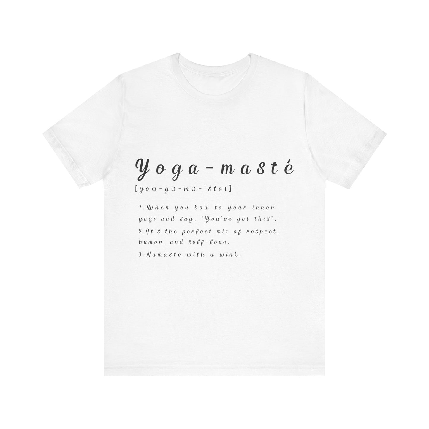 Yoga-masté - Unisex Tee | Inspiring Yoga T-Shirt I Gift for Yogis I Mindfulness & Wellness Gift I Self-Care Meditation Apparel