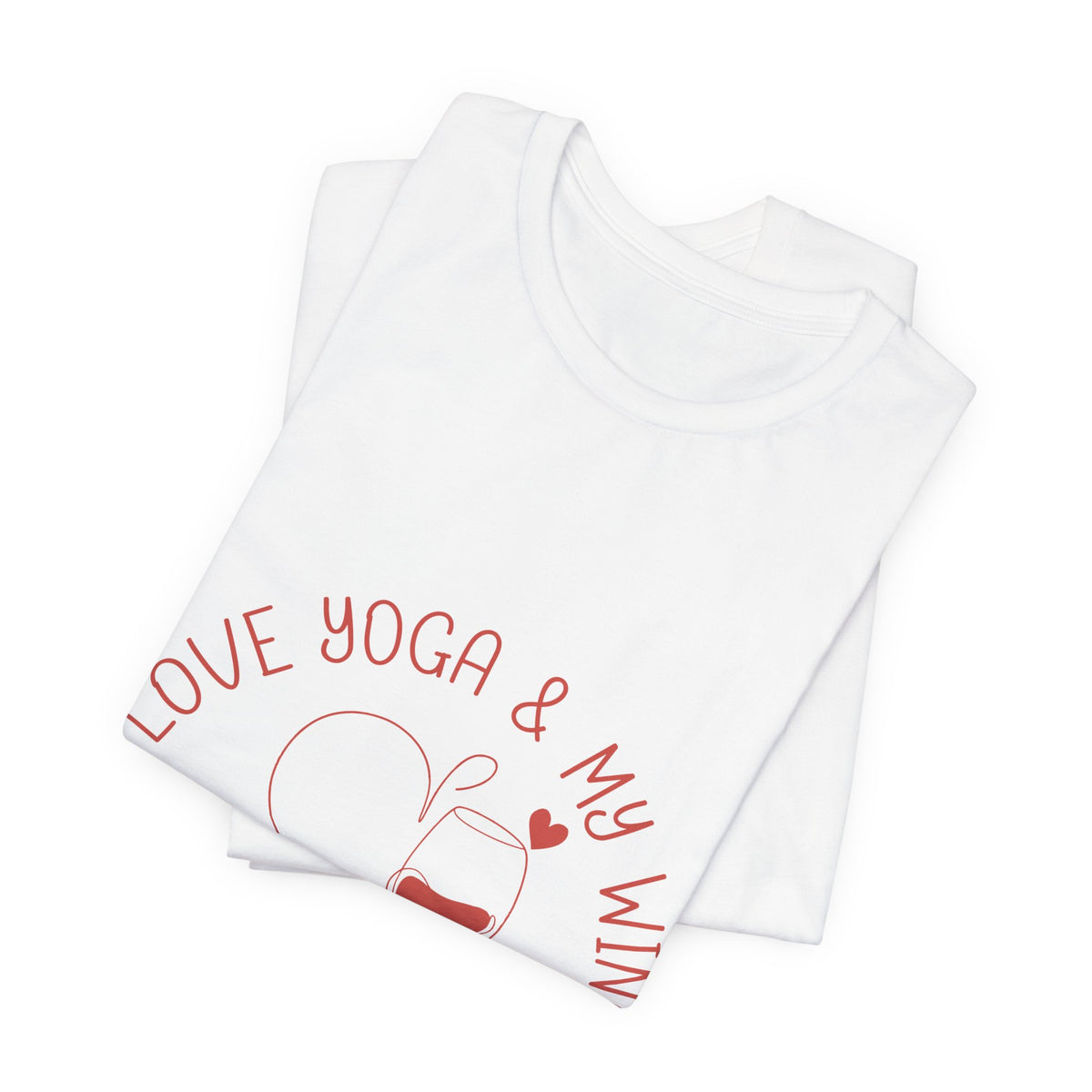 Yoga & Wine T-Shirt — "I Love Yoga & My Wine" Yoga Shirt I Funny Yoga Tee I Cute Meditation Gift I Wine Lover Shirt