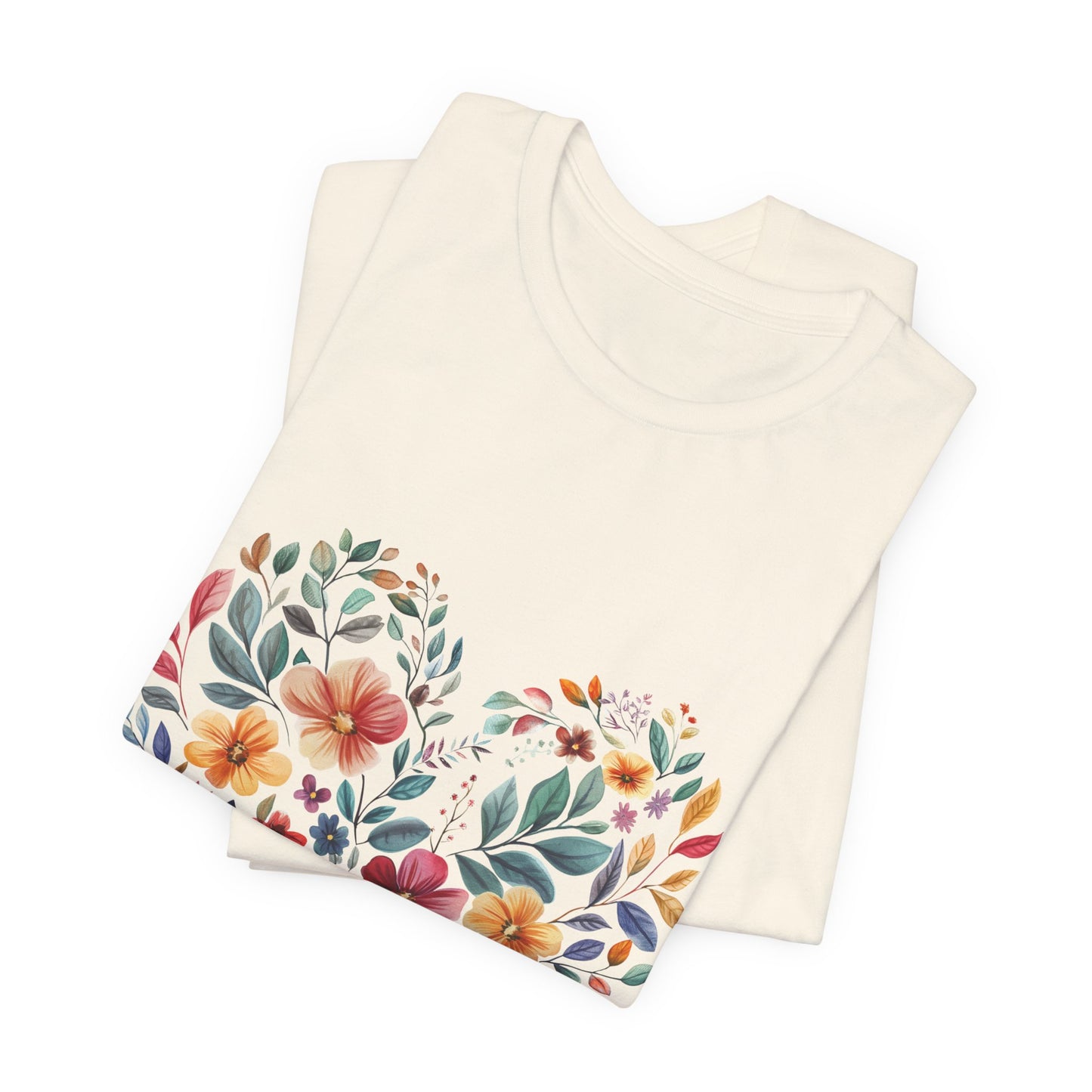 Floral Heart Mandala - Unisex Yoga Tee I Mindfulness T-Shirt for Yogis  I Meditation Gift I Self-Care Apparel