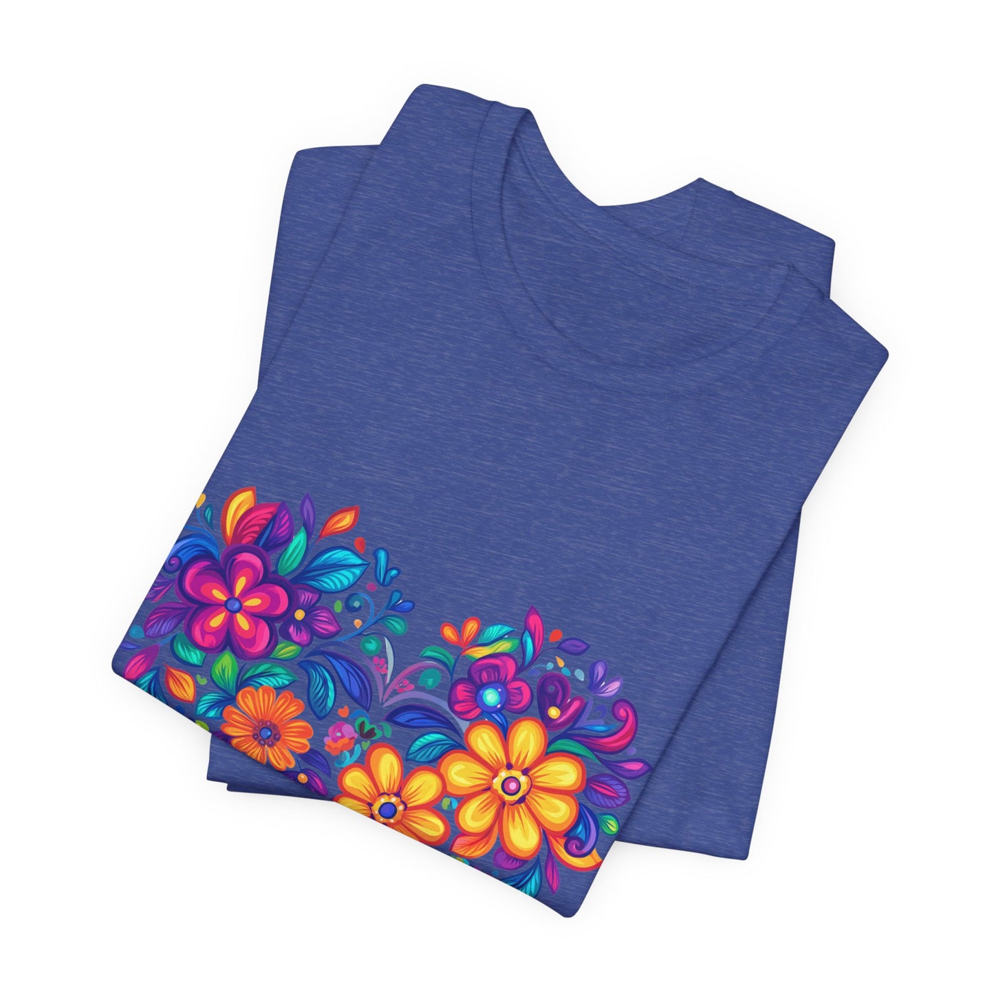 Floral Heart Mandala - Unisex Yoga Tee I Mindfulness T-Shirt for Yogis I Self-Care Meditation Apparel