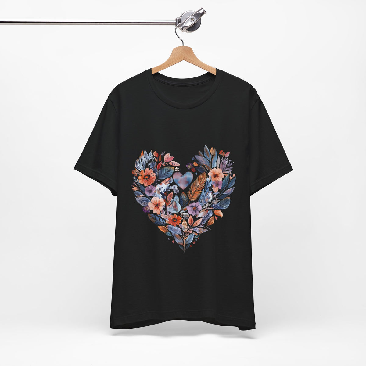 Floral Heart Yoga T-Shirt - Watercolor Mandala Shirt I Meditation Shirt I Namaste Tee For Yogi
