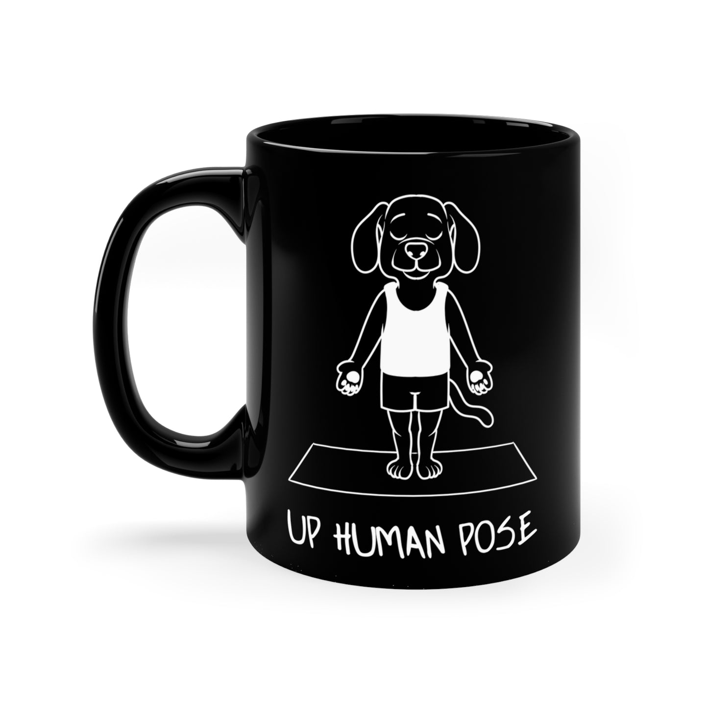 Up Human Pose - Funny Dog Yoga Mug I Unique Coffee Cup for Dog Lovers I Gift for Pet Owners I Cute Yoga Mug I Home Office Decor I Animal Enthusiast Gift