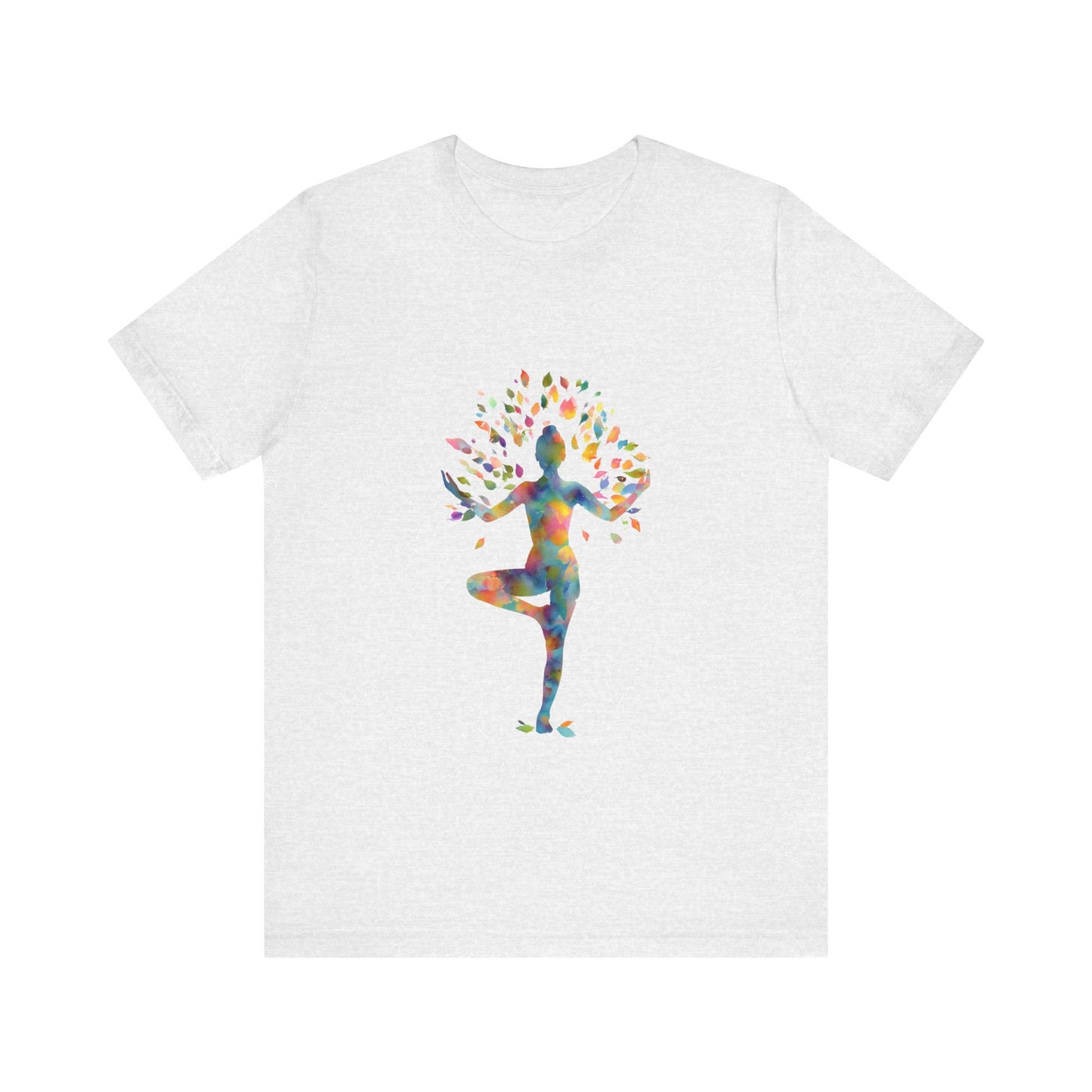 Colorful Tree Pose Mindful Yoga Tee - Unisex T-Shirt I Inspirational Yoga Art I Gift for Yogis I Relaxation & Meditation Tee