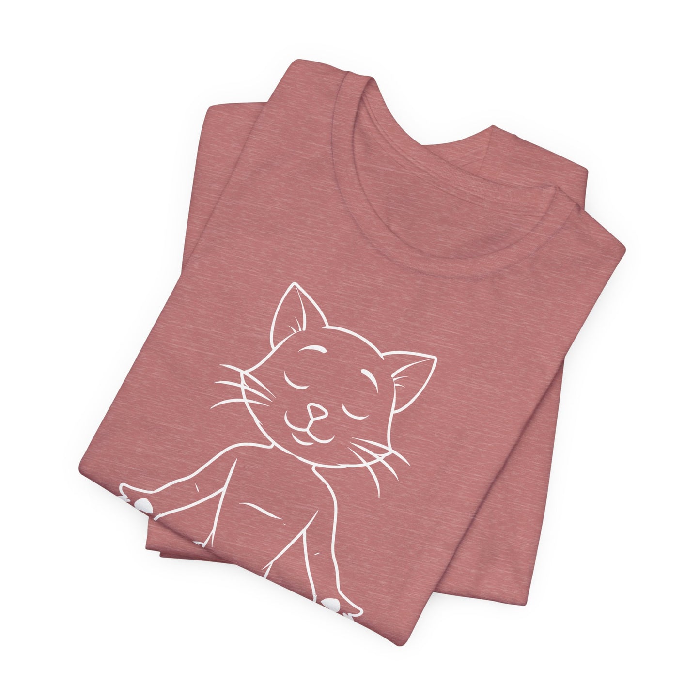 Up Human Pose - Unisex Cat Yoga Tee I Relaxation Gift I Yoga & Pet Lover T-Shirt I Quirky Animal Tee I Fun Gift for Cat Owners I Cute Tee for Zen Vibes
