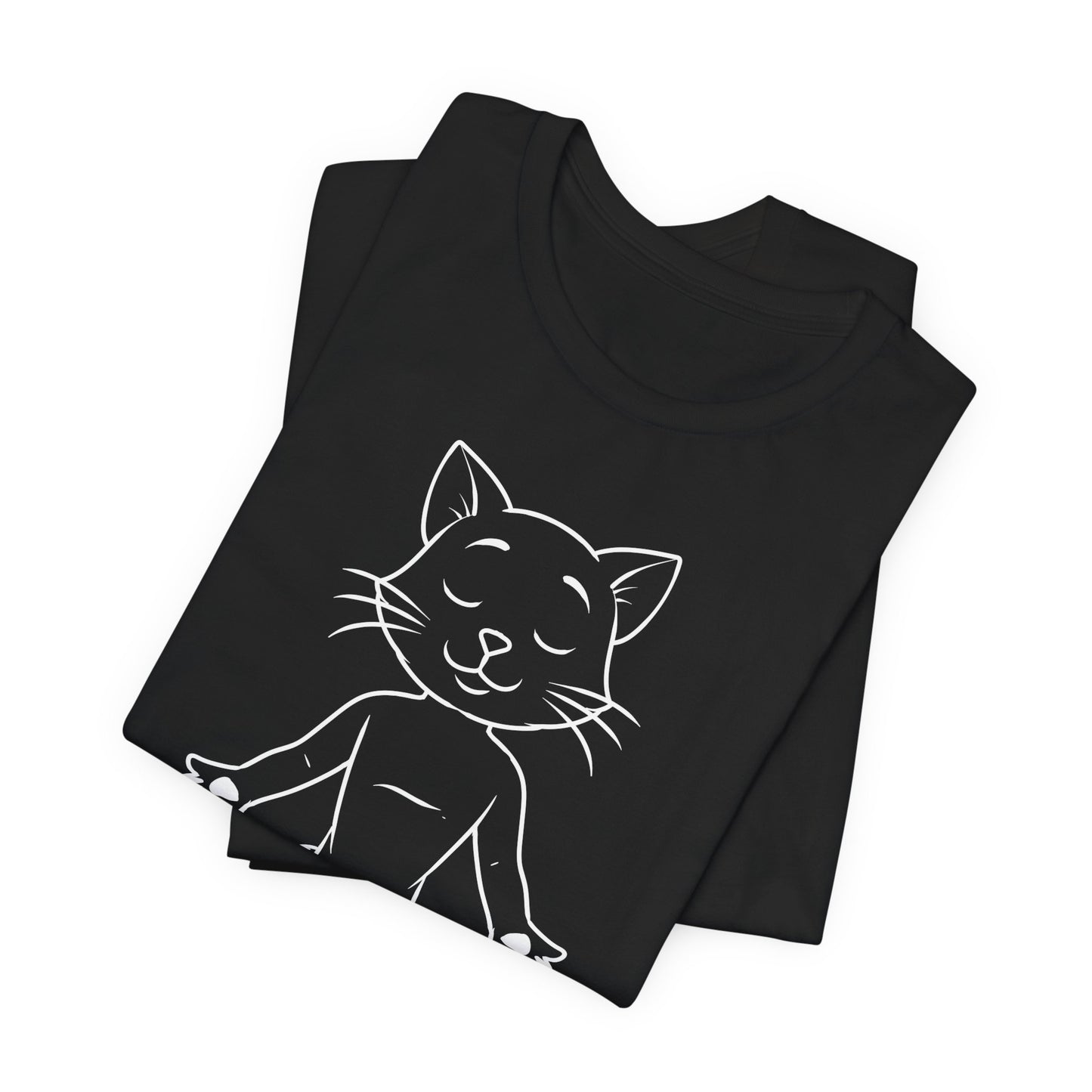 Up Human Pose - Unisex Cat Yoga Tee I Relaxation Gift I Yoga & Pet Lover T-Shirt I Quirky Animal Tee I Fun Gift for Cat Owners I Cute Tee for Zen Vibes