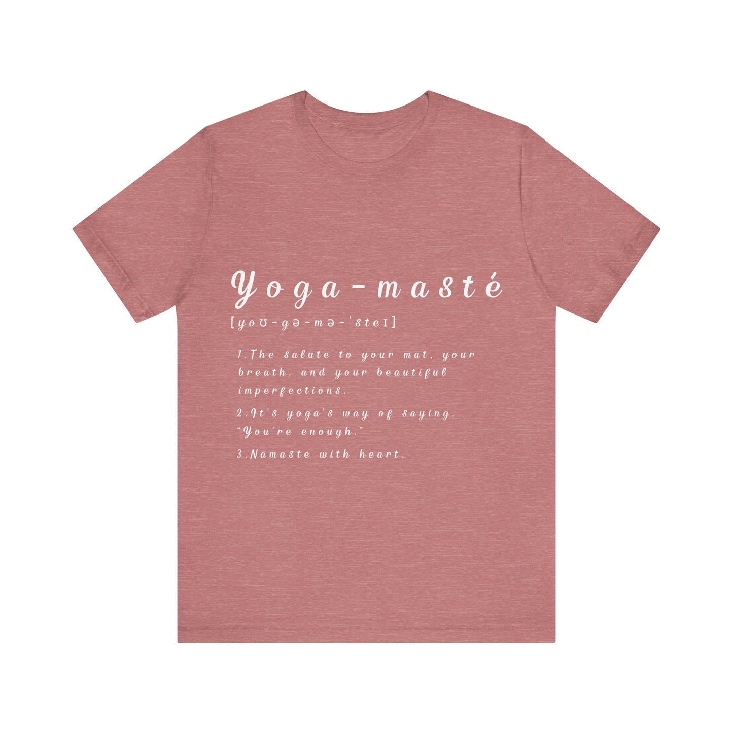 Yoga-masté - Unisex Tee | Inspiring Yoga T-Shirt I Gift for Yogis I Mindfulness & Wellness Gift I Self-Care Meditation Apparel