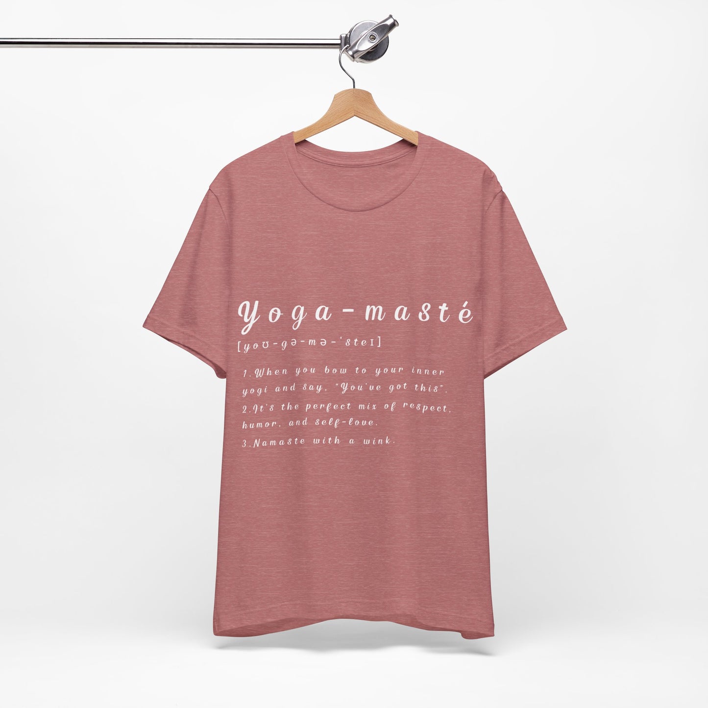 Yoga-masté - Unisex Tee | Inspiring Yoga T-Shirt I Gift for Yogis I Mindfulness & Wellness Gift I Self-Care Meditation Apparel