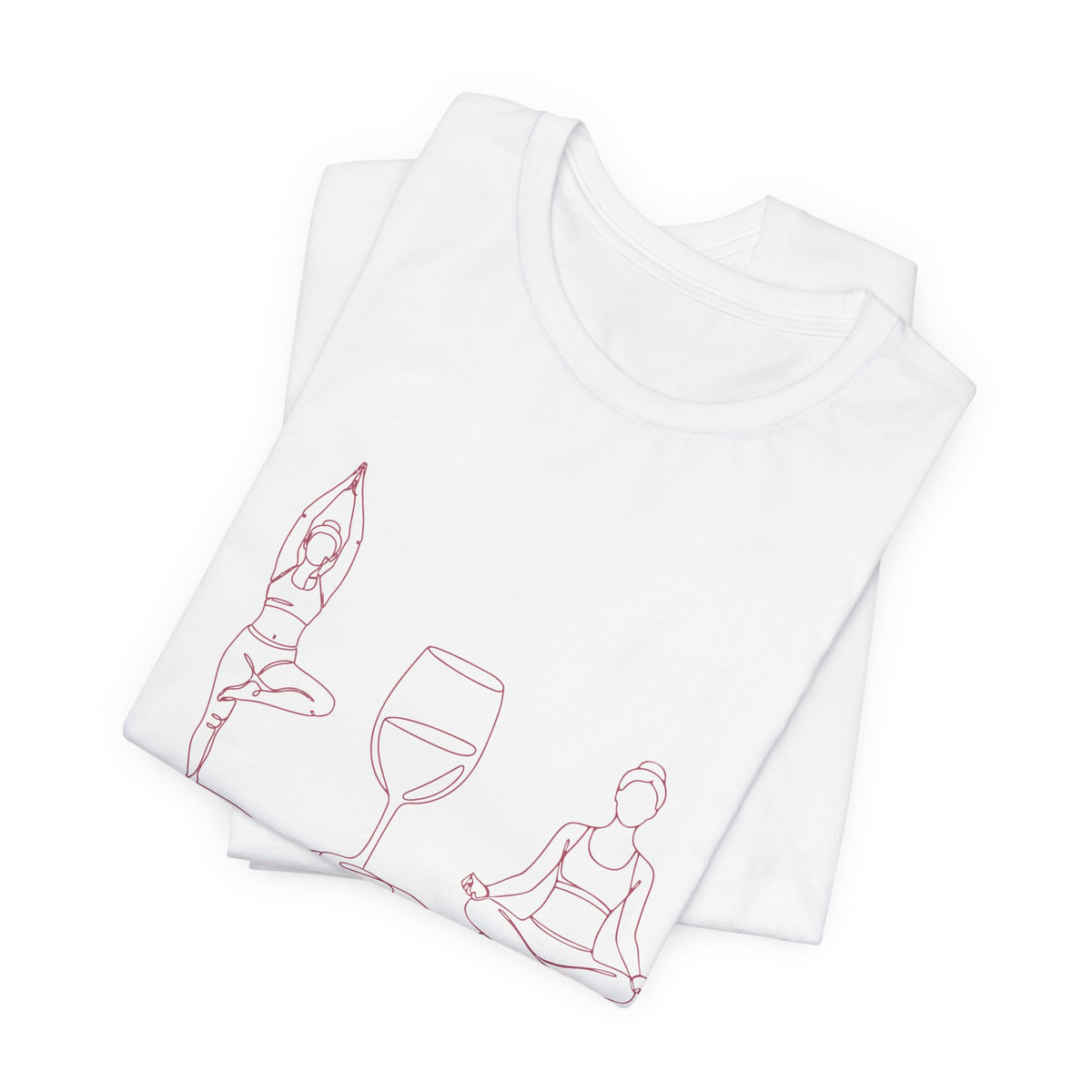 Yoga & Wine T-Shirt — "Life Is Better With Yoga & Wine" Relaxed Shirt I Wine Lover Shirt I Meditation Gift