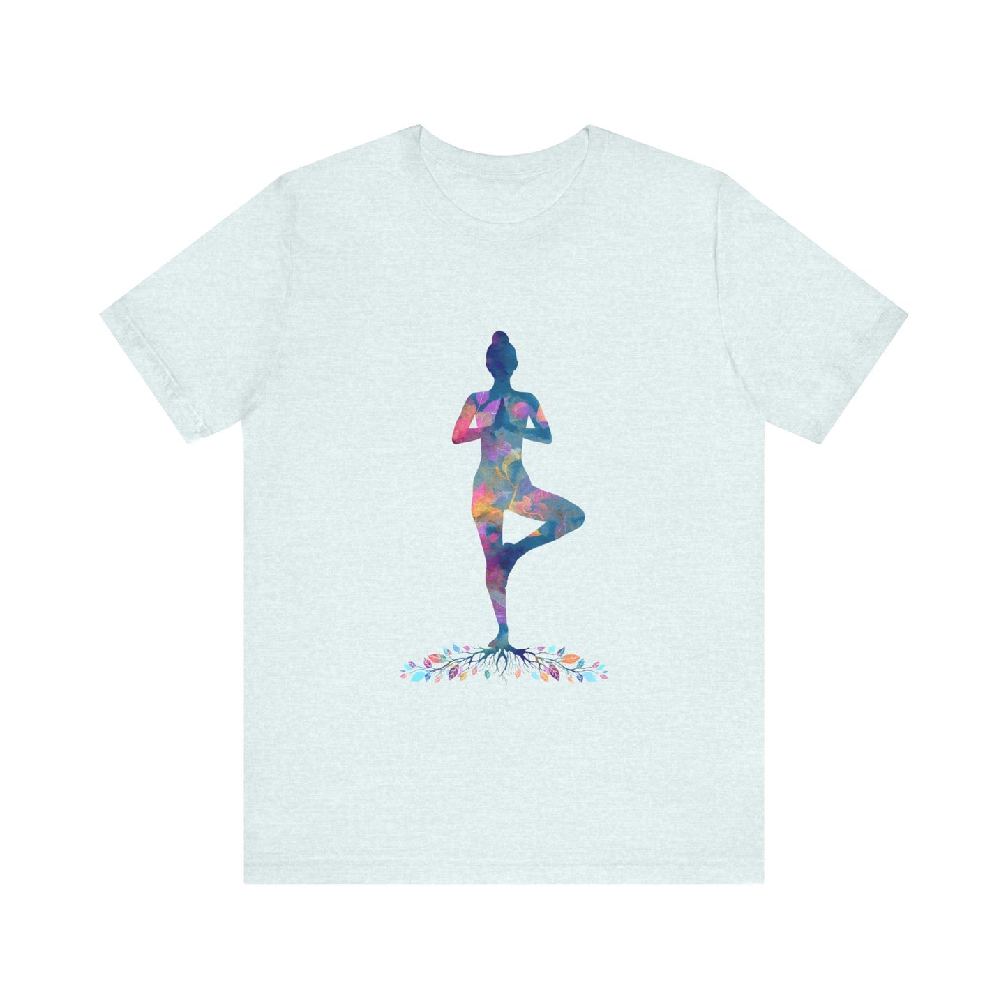 Colorful Tree Pose Mindful Yoga Tee - Unisex T-Shirt I Inspirational Yoga Art I Gift for Yogis I Relaxation & Meditation Tee