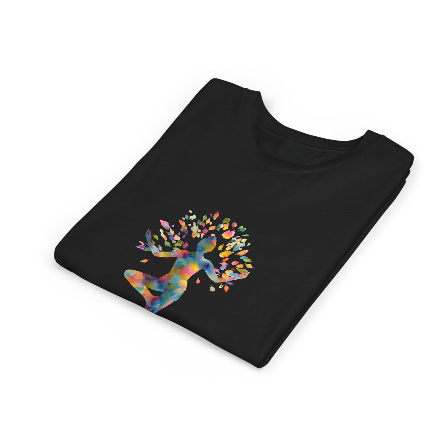 Tree Pose Colorful Yoga - Inspired Youth Tee - Kids Meditation T-Shirt I Mindfulness T-Shirt I Boho Kids Top I Birthday Gift for Young Yogis