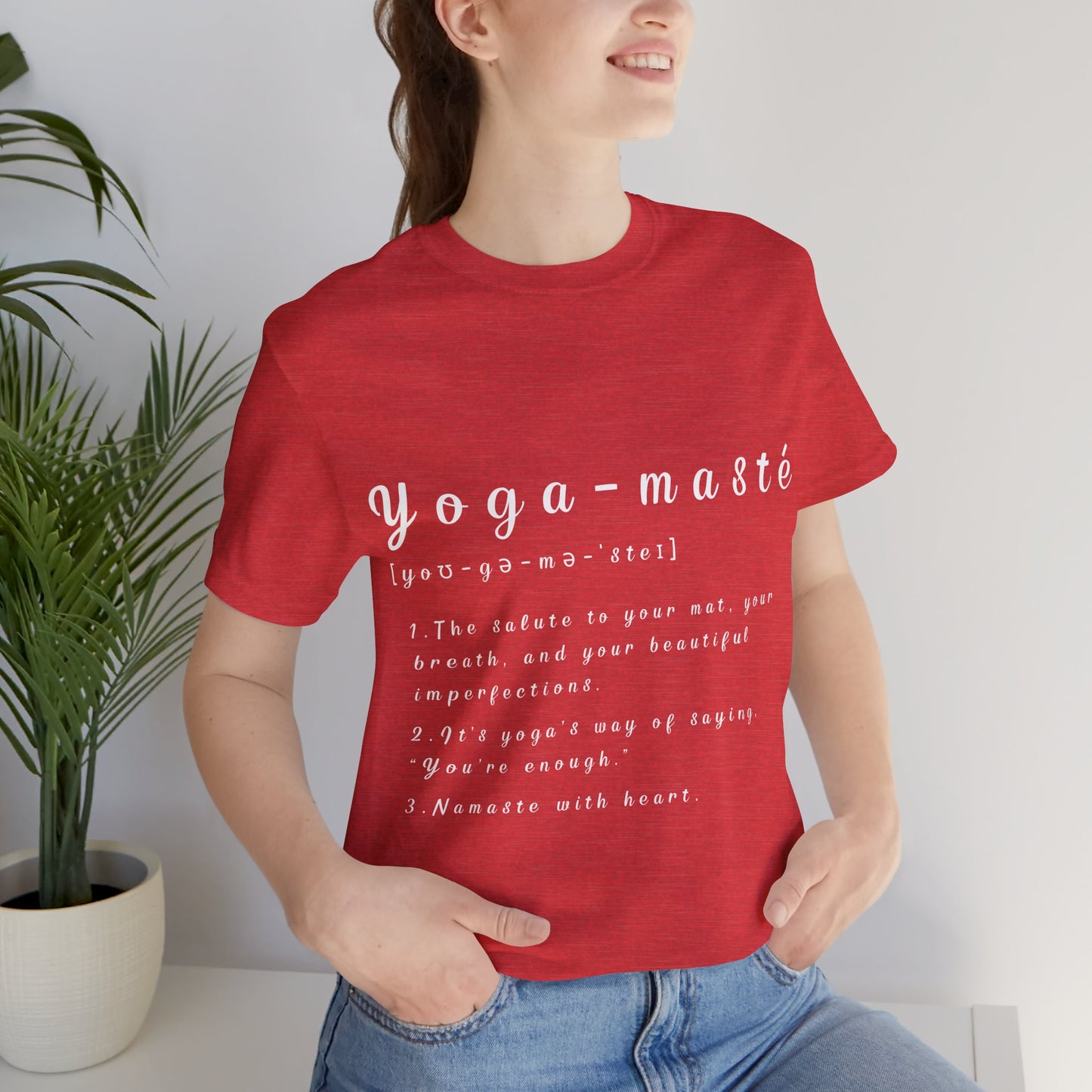 Yoga-masté - Unisex Tee | Inspiring Yoga T-Shirt I Gift for Yogis I Mindfulness & Wellness Gift I Self-Care Meditation Apparel