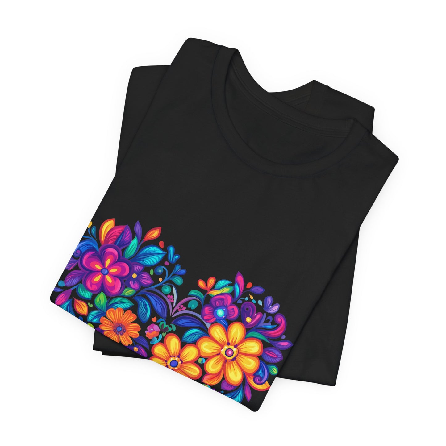 Floral Heart Mandala - Unisex Yoga Tee I Mindfulness T-Shirt for Yogis I Self-Care Meditation Apparel