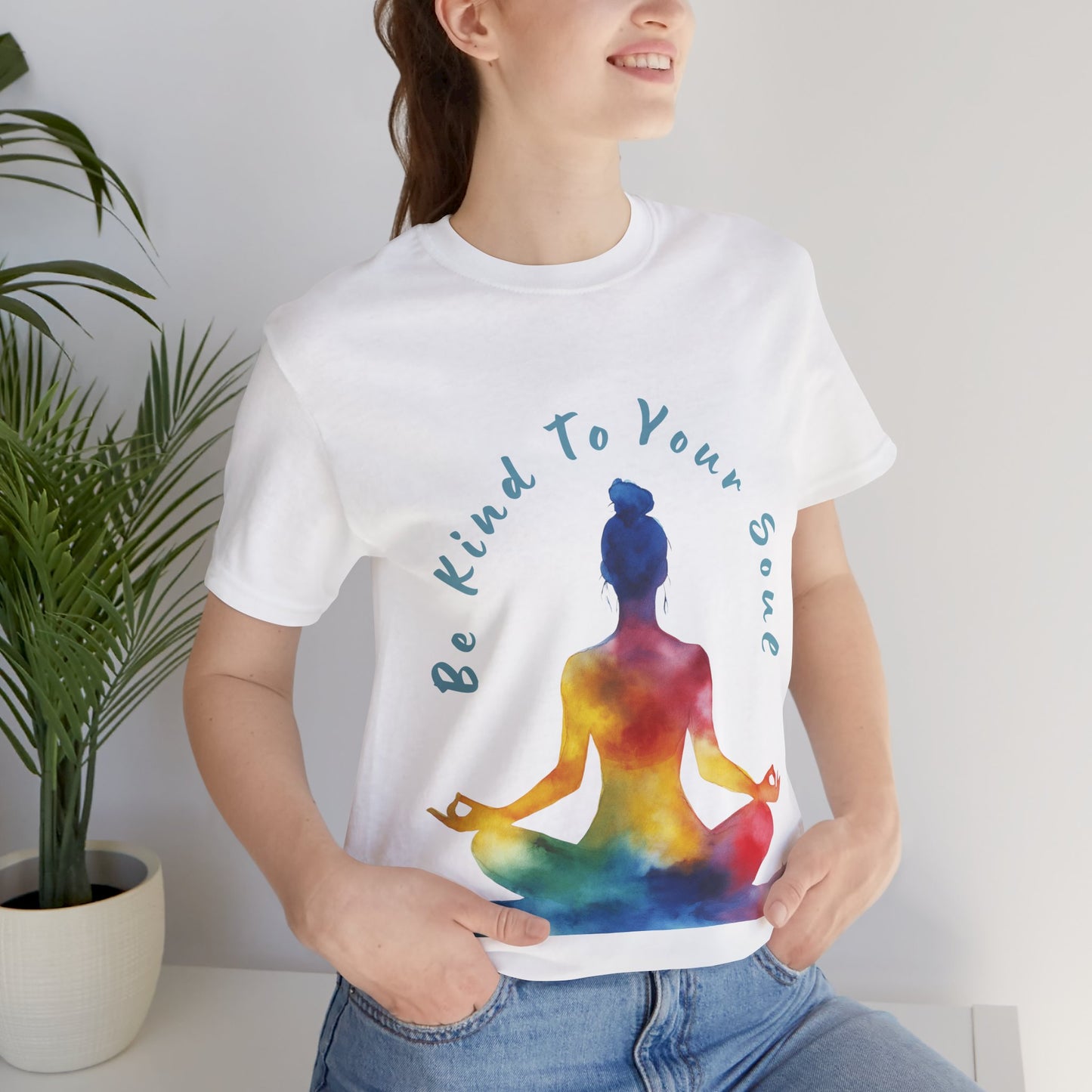 "Be Kind To Your Soul" Meditation Inspired Tee I Spiritual Yoga T- Shirt I Relaxation Mindfulness Apparel I Self-Care Clothing